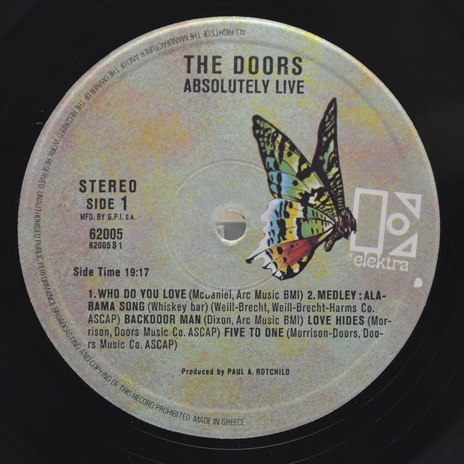 Doors — Absolutely Live (2LP), 1970