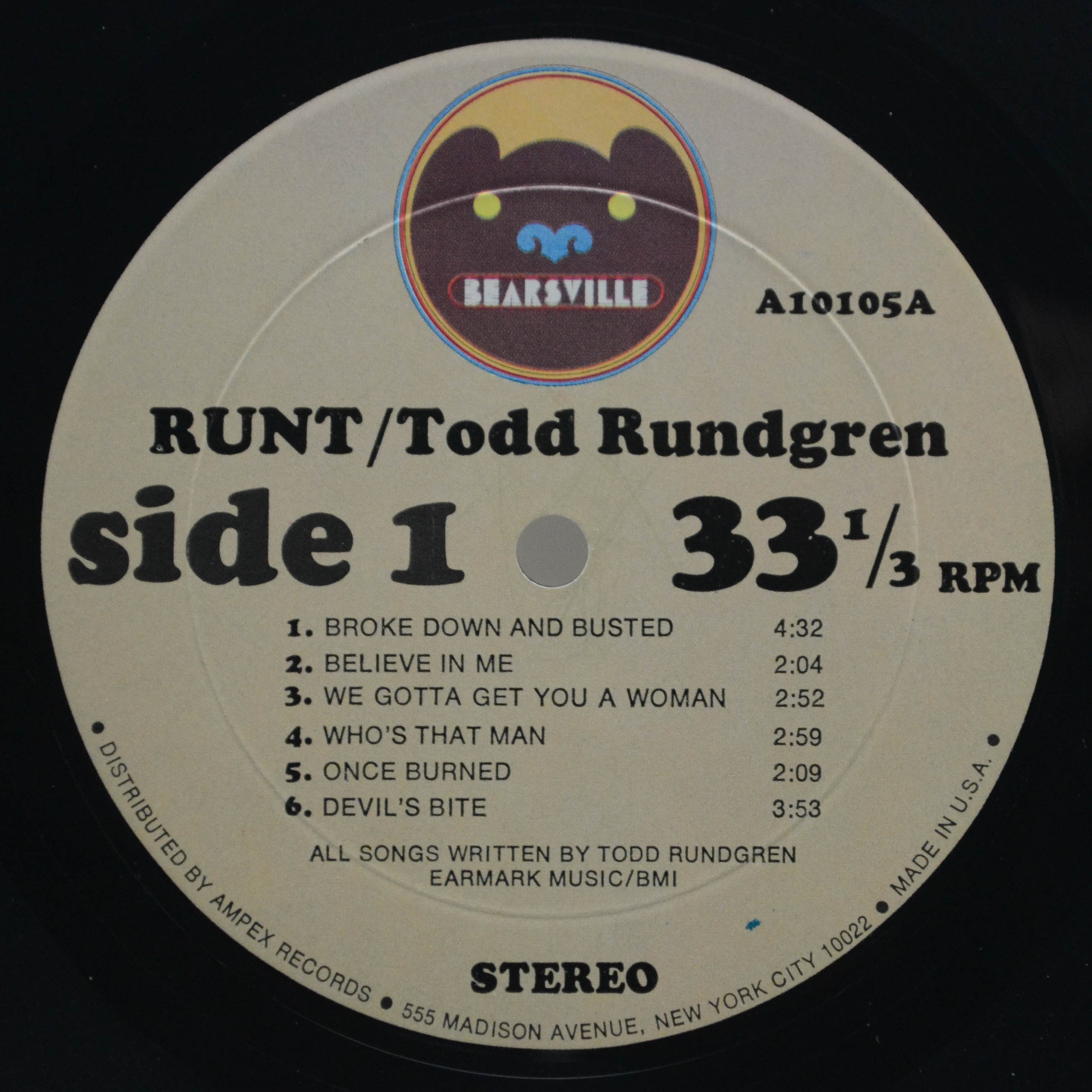 Todd Rundgren — Runt (1-st, USA), 1971