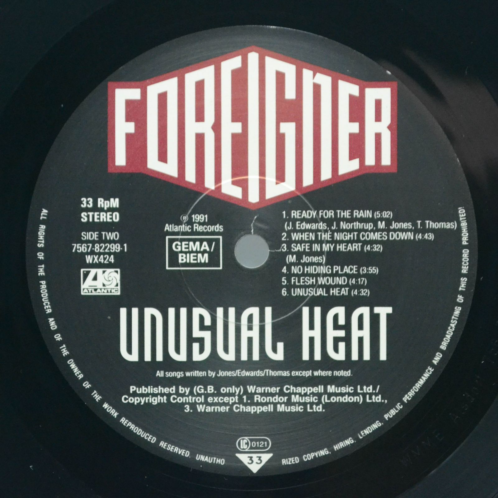 Foreigner — Unusual Heat, 1991