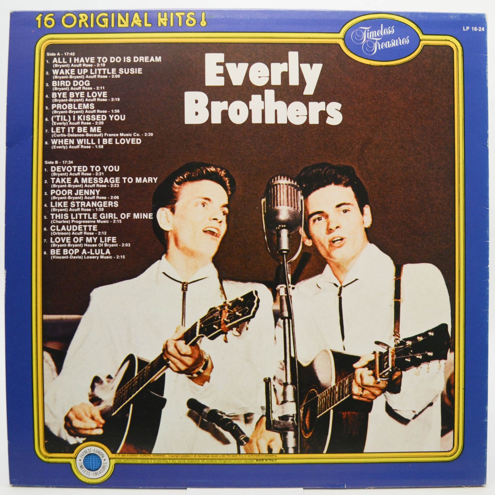 Everly Brothers — 16 Original Hits!, 1984