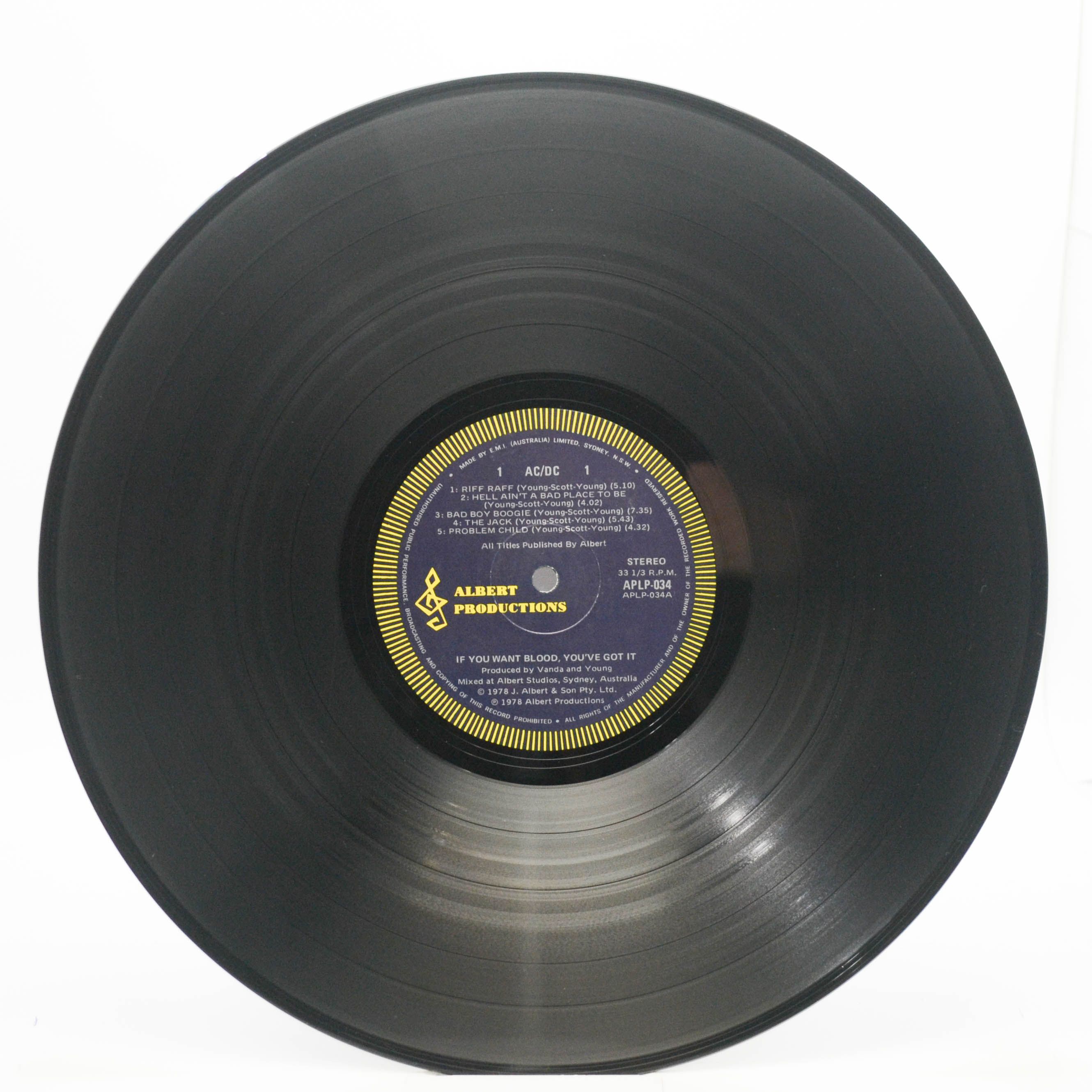 AC/DC — If You Want Blood You've Got It (1-st, Australia), 1978