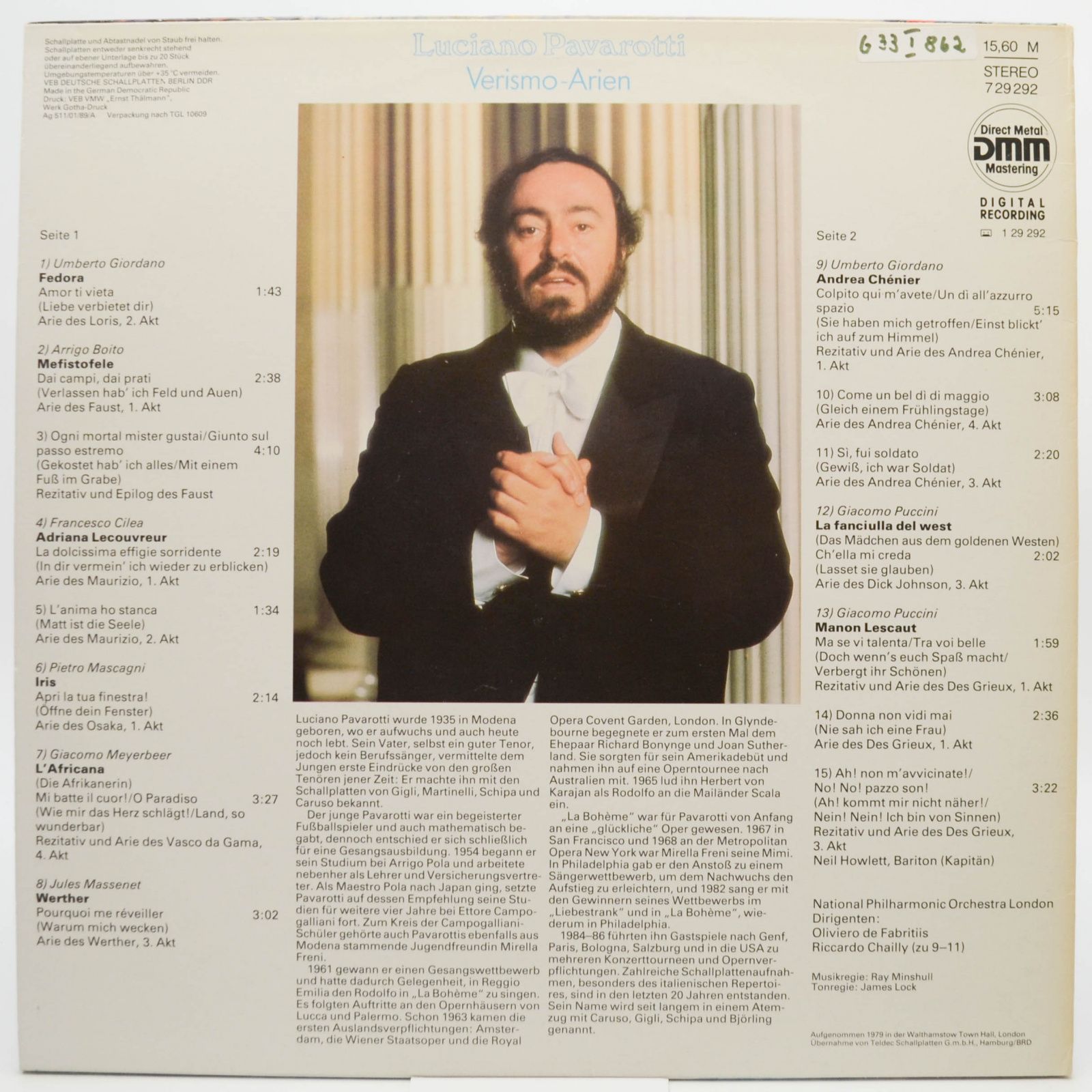 Luciano Pavarotti — Verismo-Arien, 1989