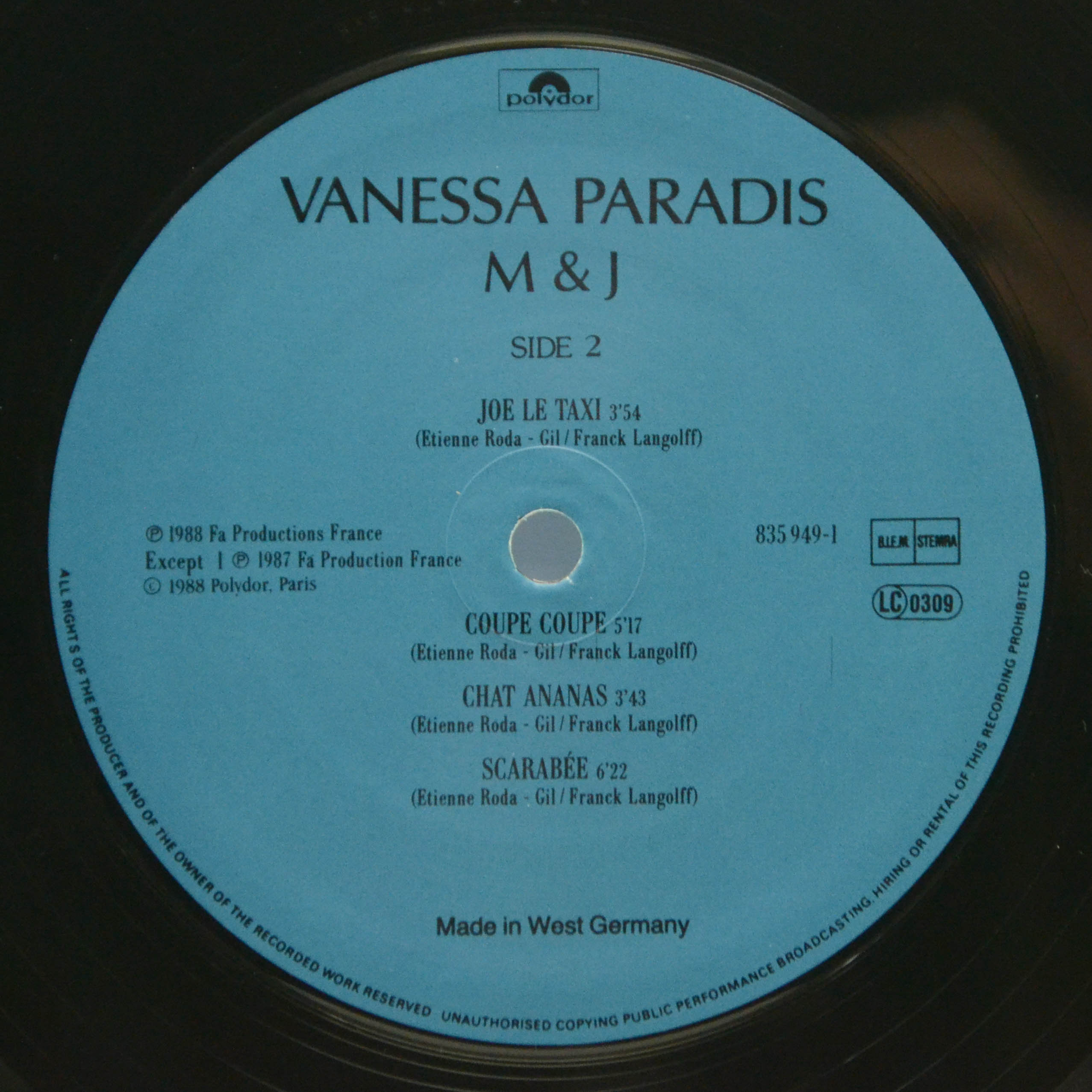 Vanessa Paradis — M & J, 1988