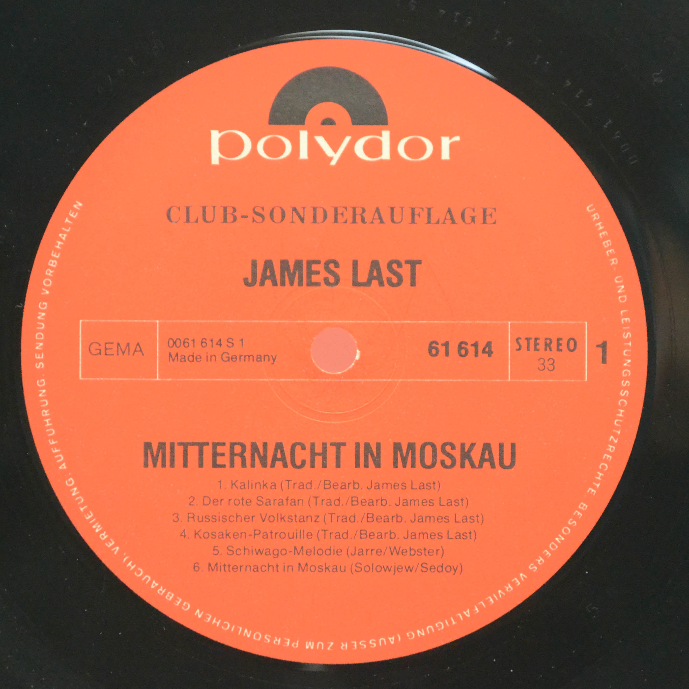 James Last — Mitternacht In Moskau, 1972