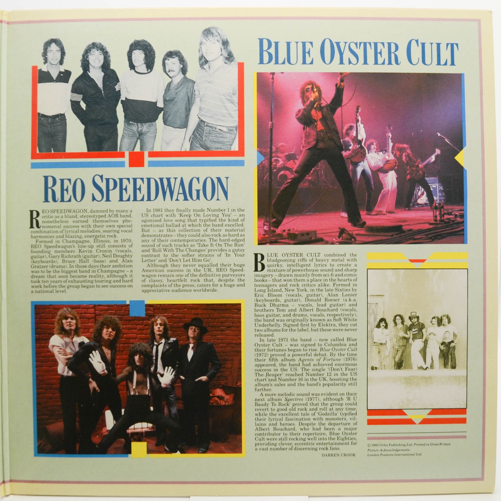 Toto / Journey / REO Speedwagon / Blue Oyster Cult — The History Of Rock (Volume Twenty Nine) (2LP, UK), 1985