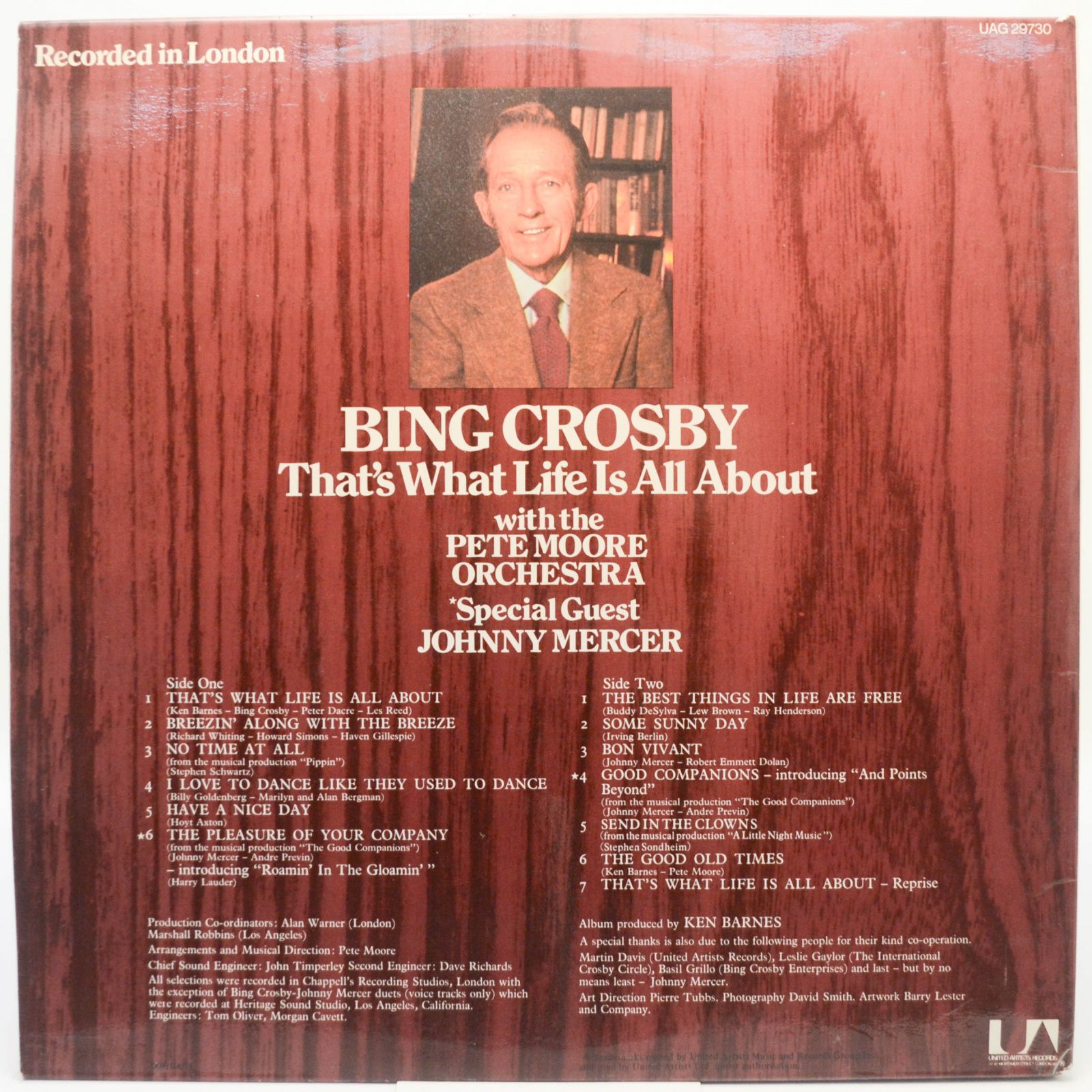 Bing Crosby — That's What Life Is All About (UK), 1975