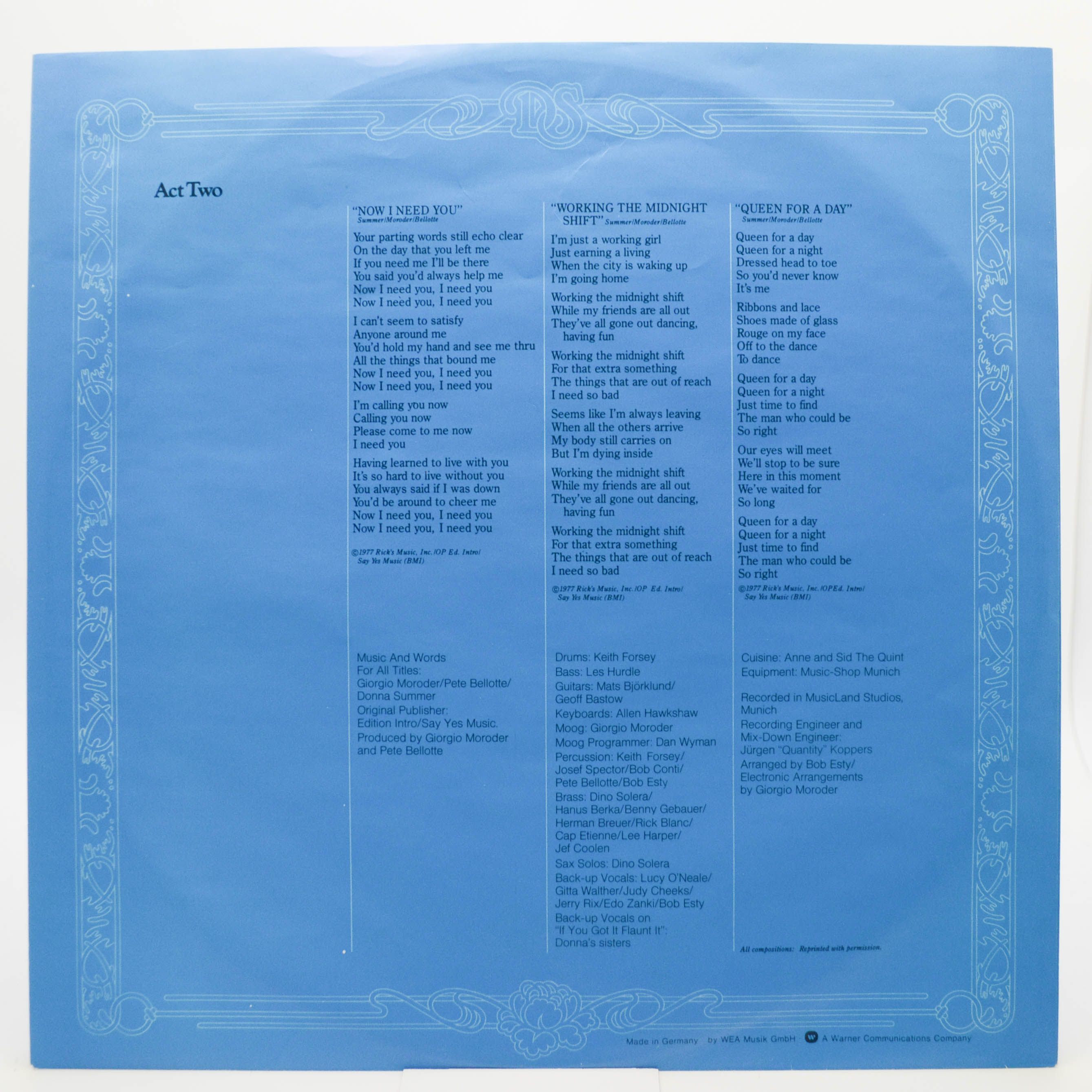 Donna Summer — Once Upon A Time... (2LP), 1977