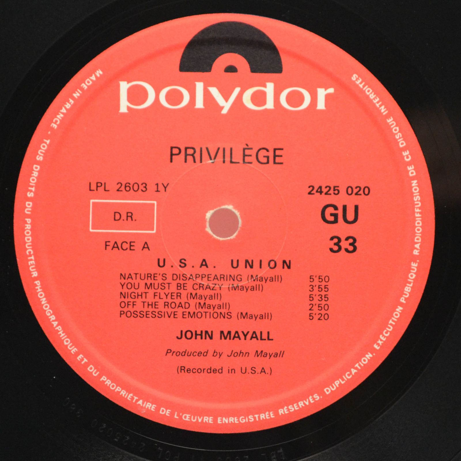 John Mayall — USA Union, 1970