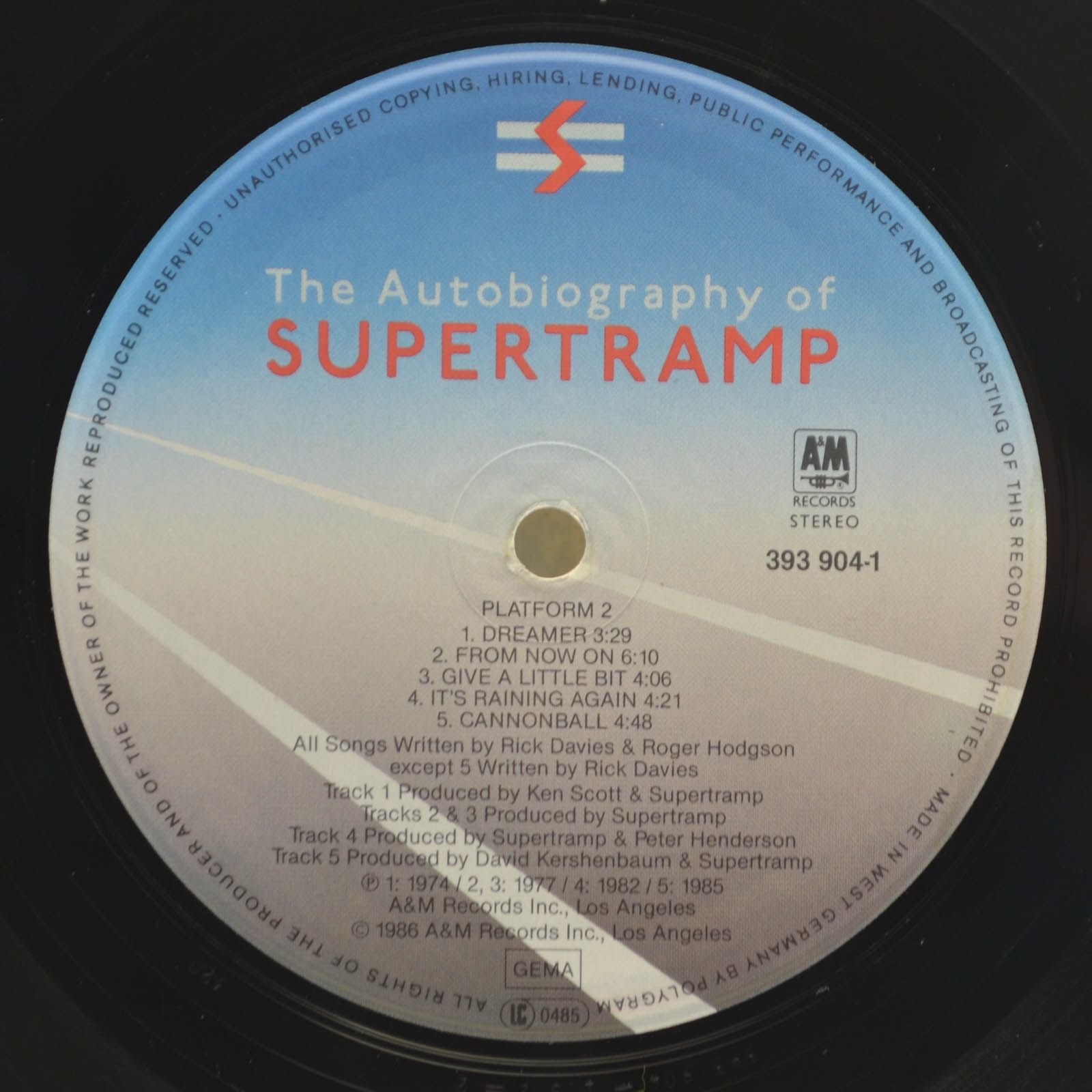 Supertramp — The Autobiography Of Supertramp, 1986