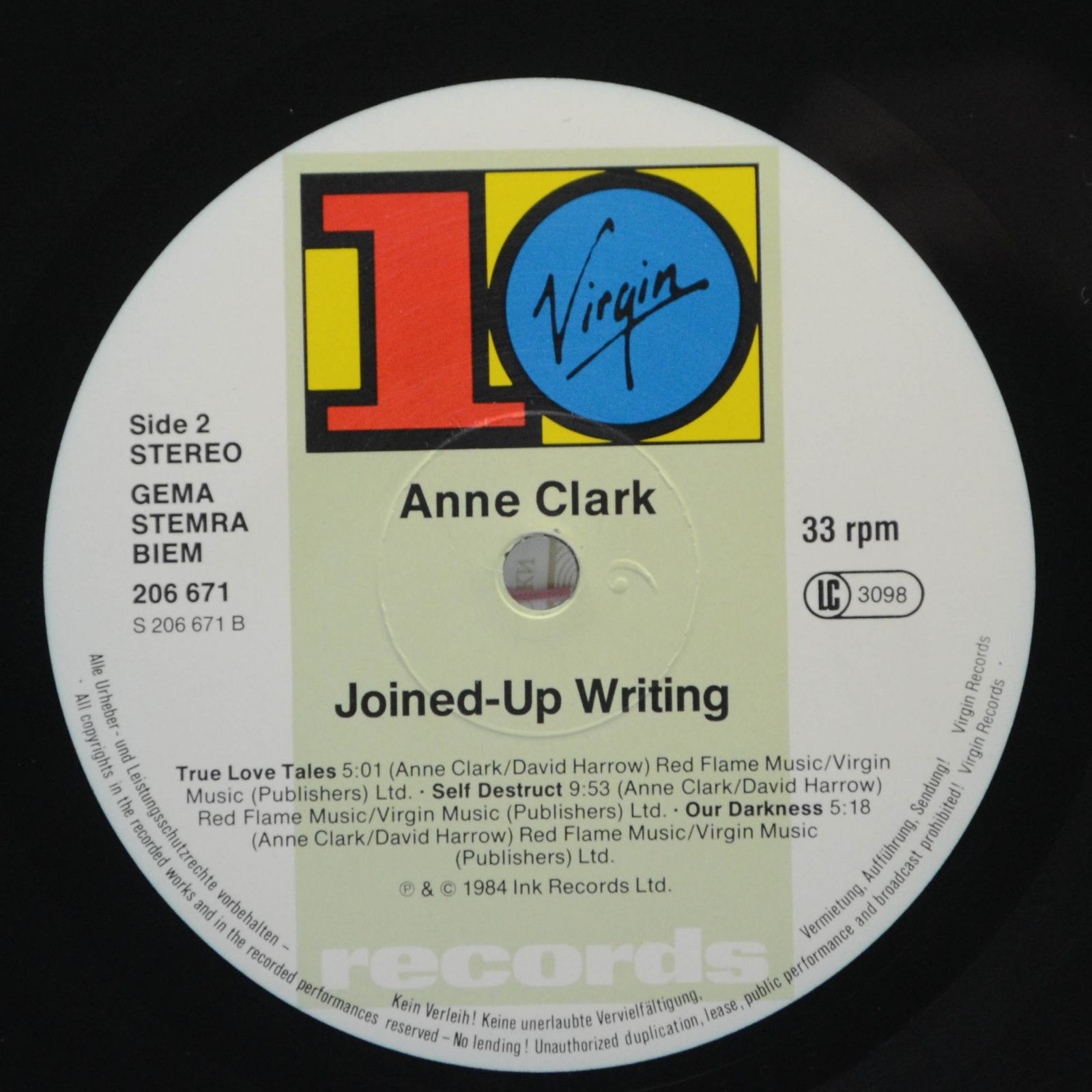Anne Clark — Joined Up Writing, 1984