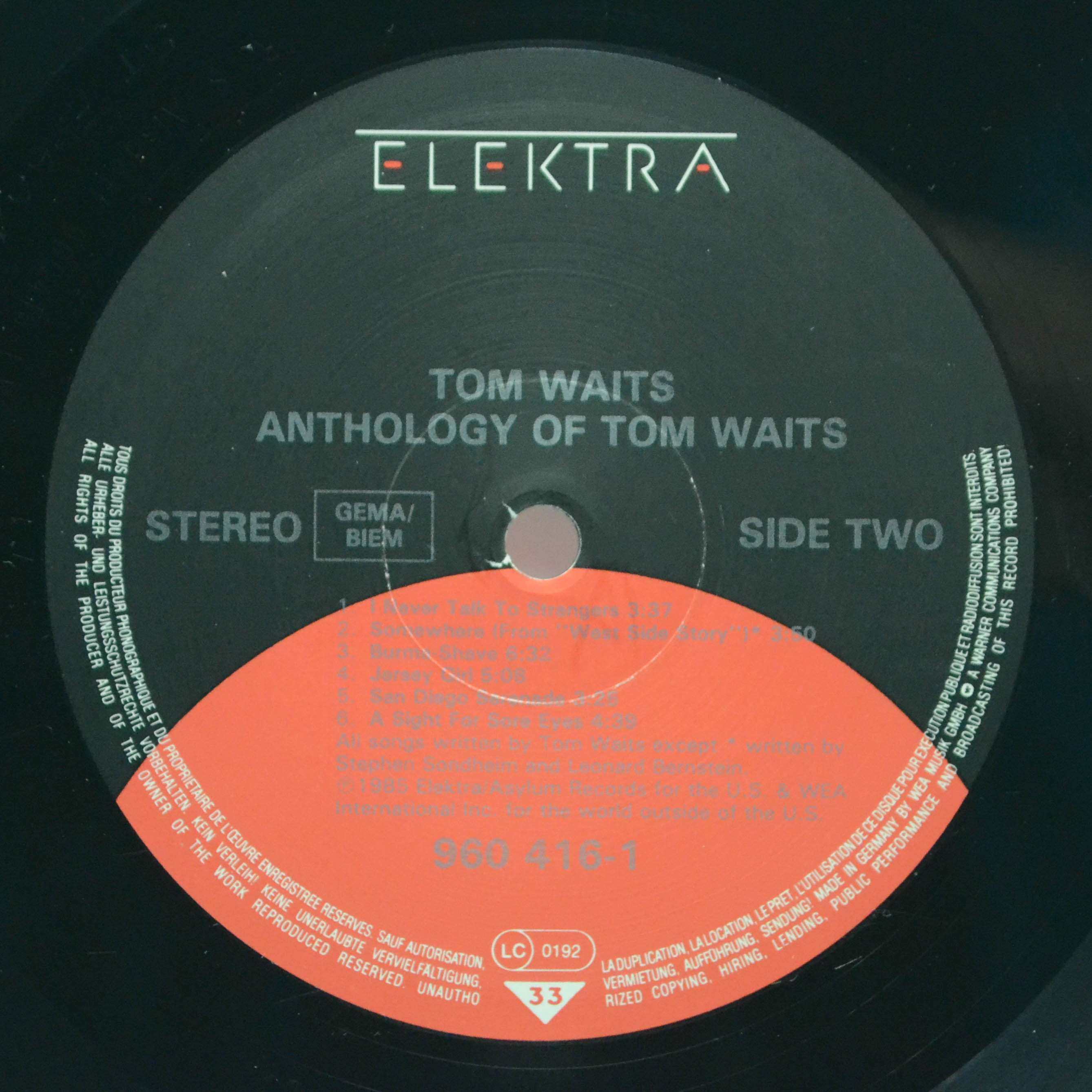 Tom Waits — Anthology Of Tom Waits, 1985