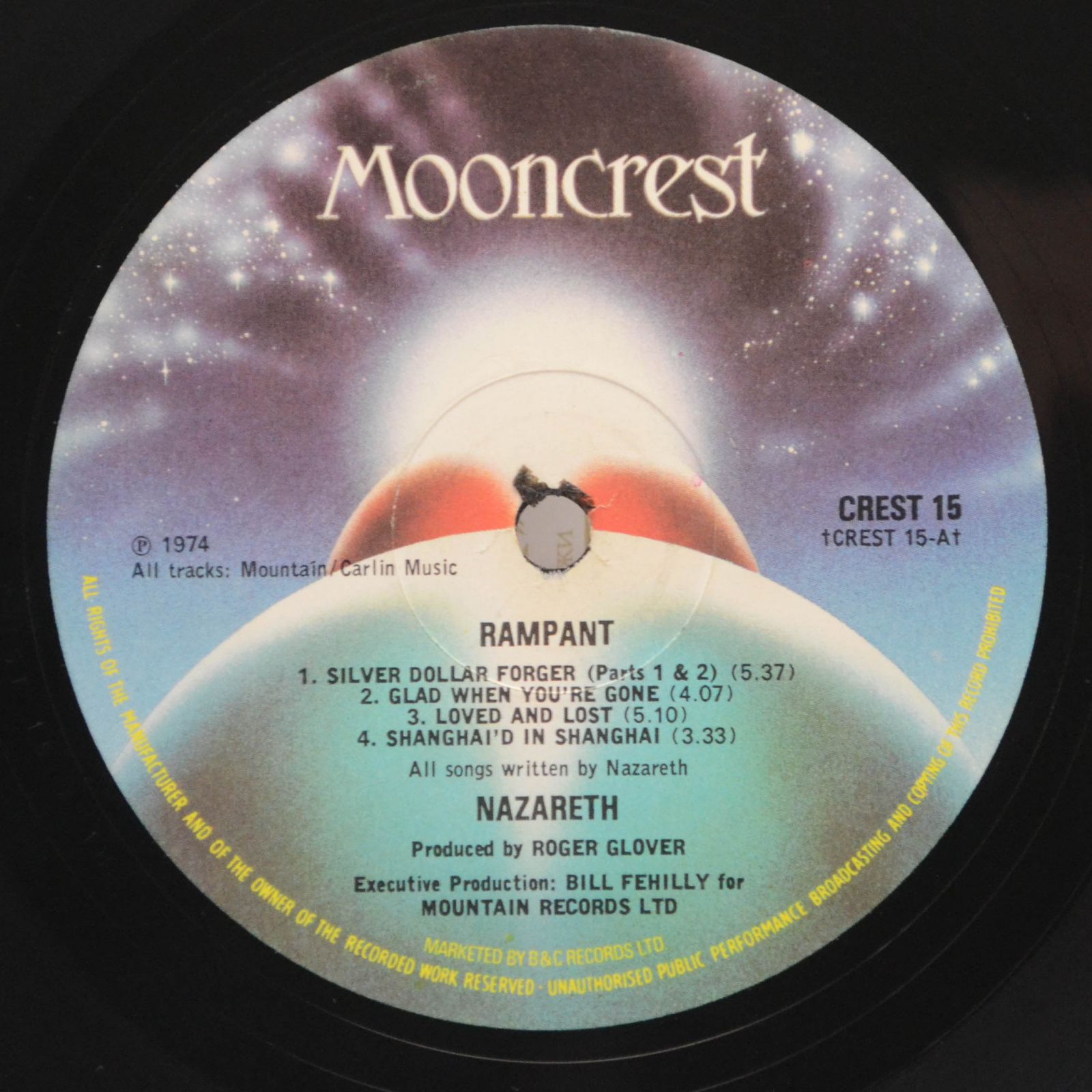 Nazareth — Rampant (1-st, UK, Mooncrest), 1974