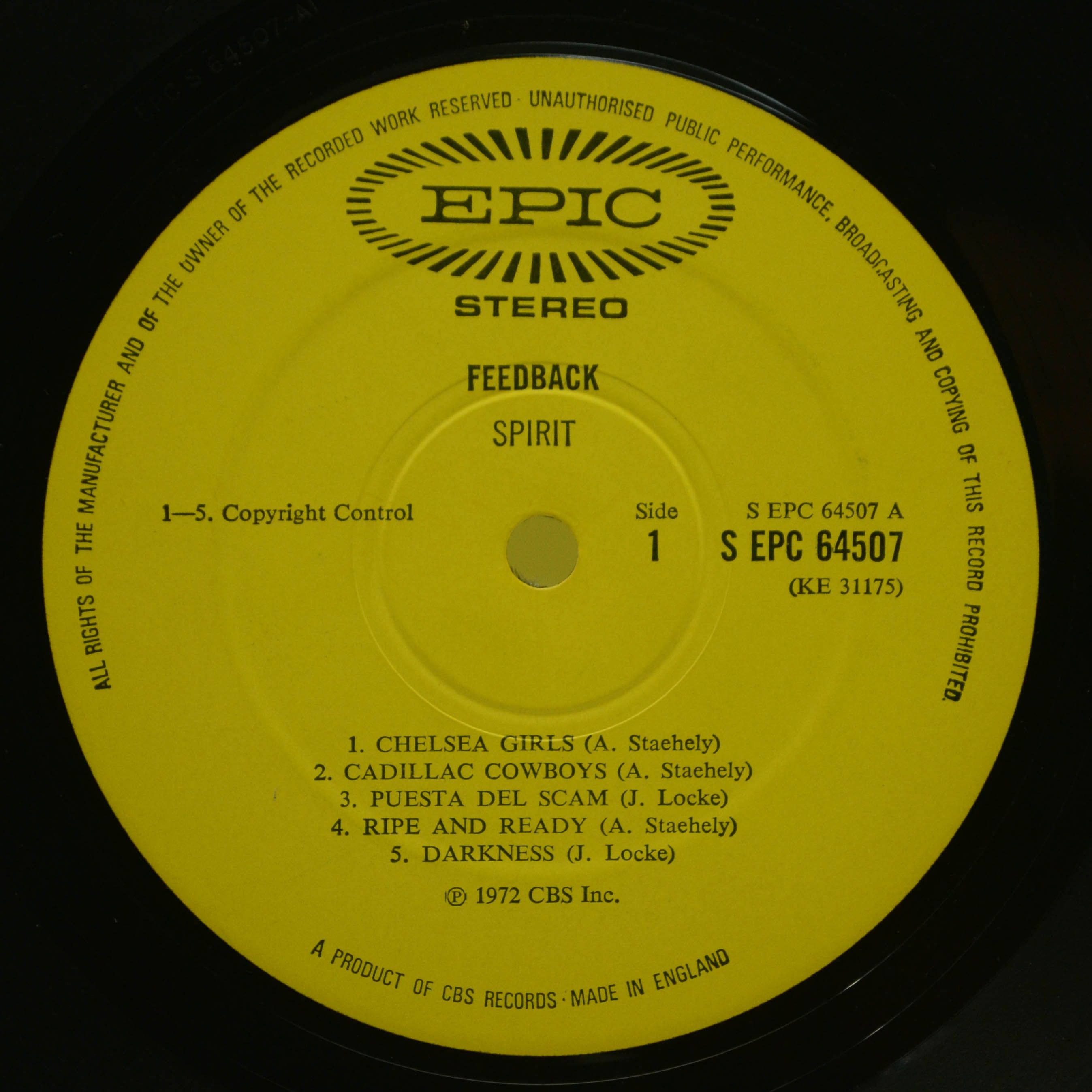 Spirit — Feedback (UK), 1972