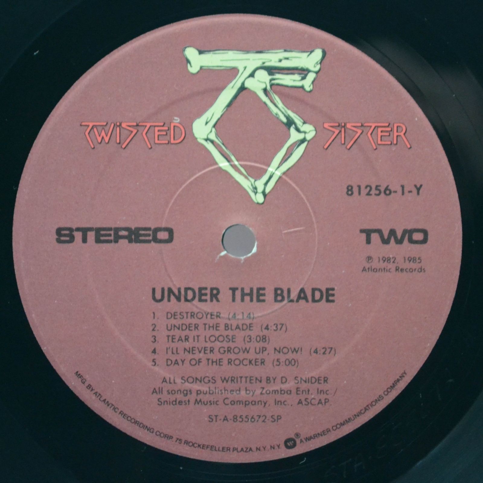 Twisted Sister — Under The Blade (1-st, USA), 1985