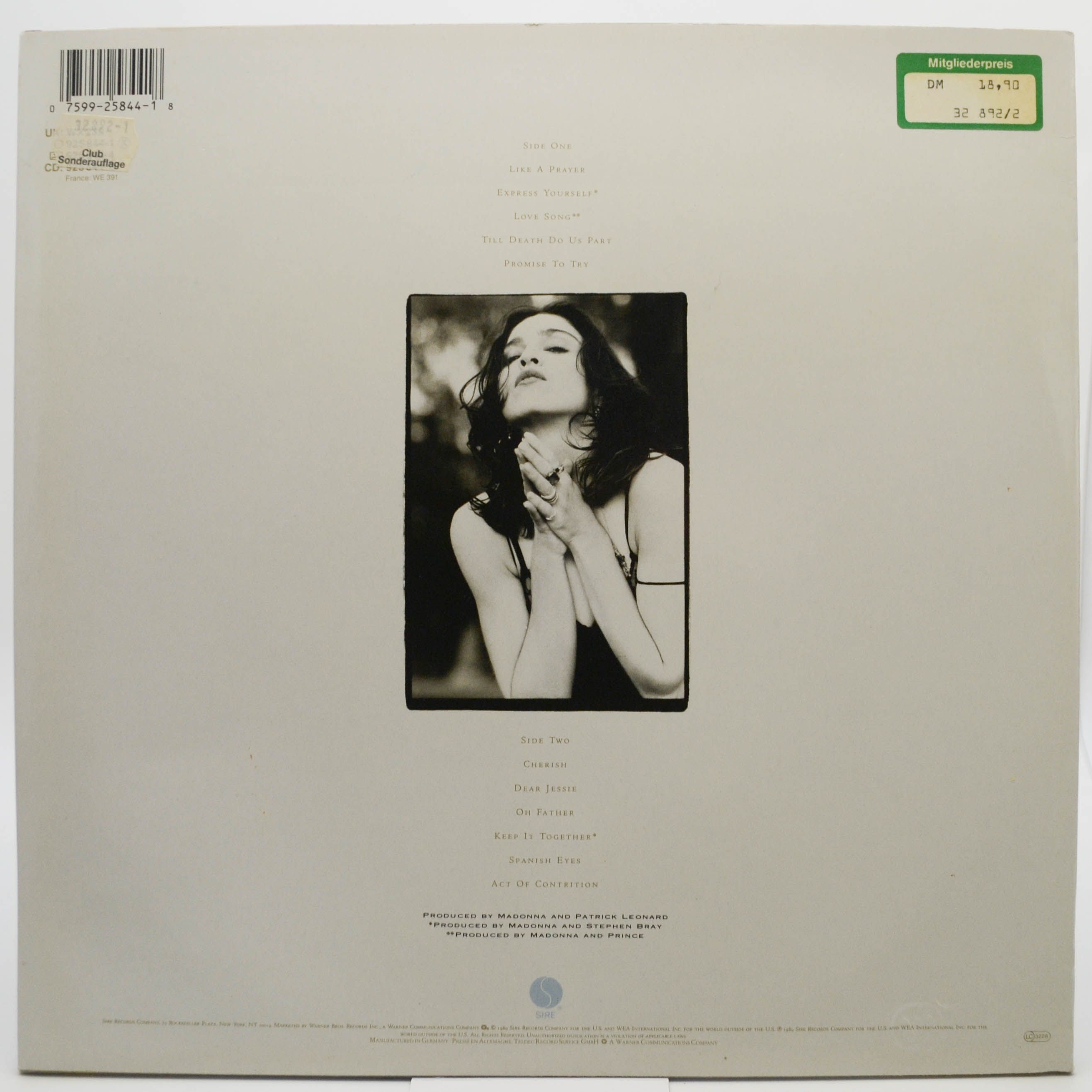 Madonna — Like A Prayer, 1989