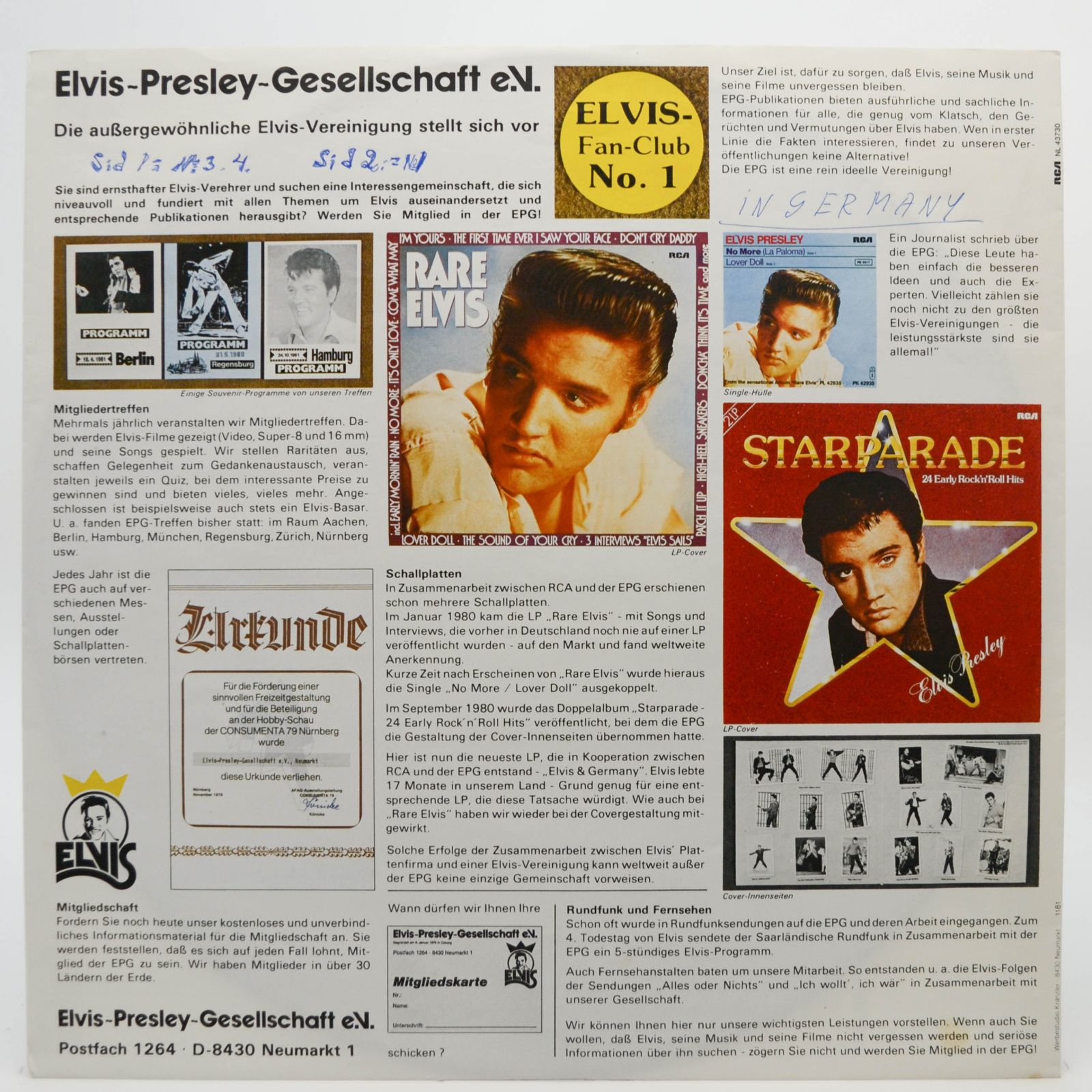 Elvis Presley — Elvis In Germany, 1982