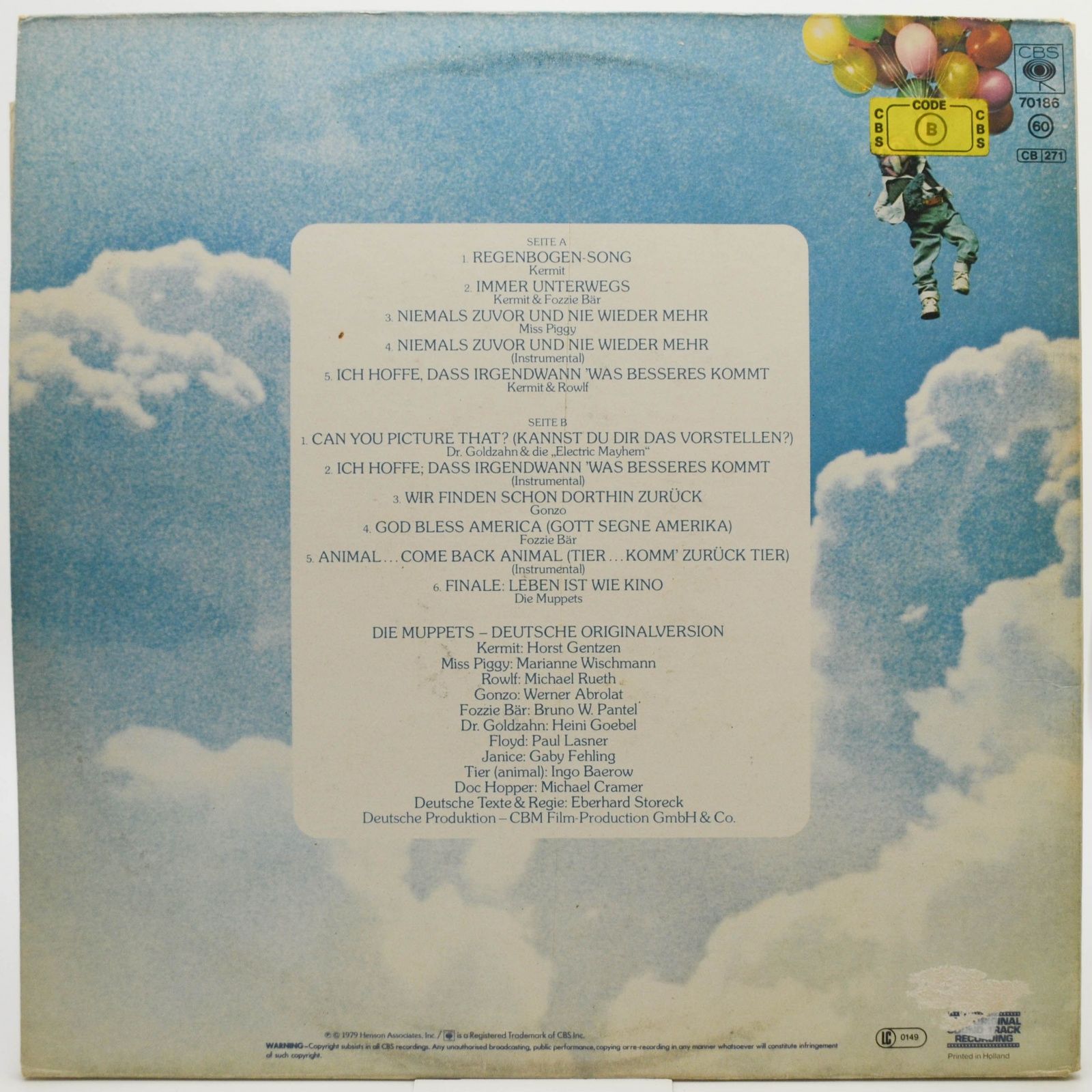Muppets — The Muppet Movie - Original Soundtrack Recording (German Version), 1979