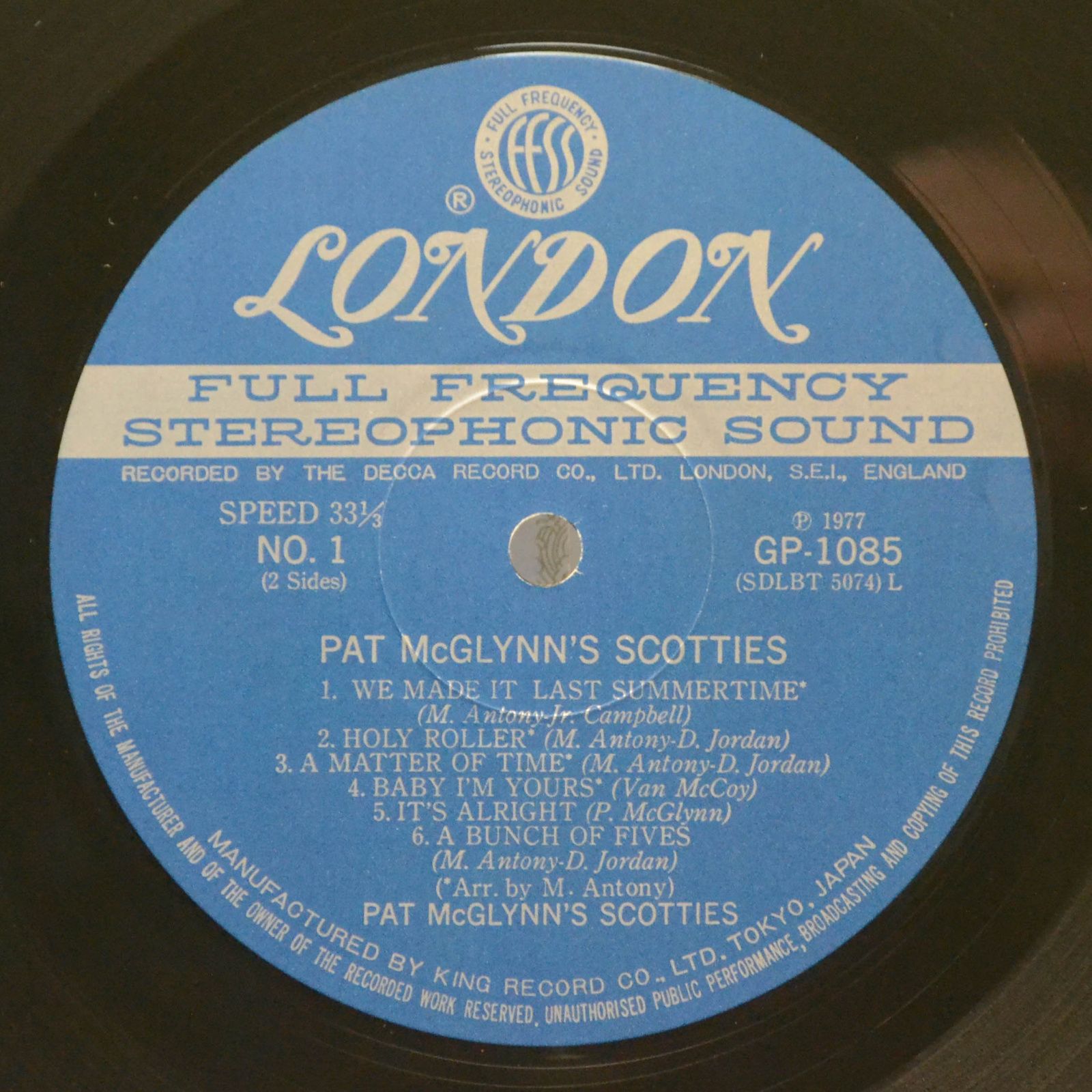 Pat McGlynn's Scotties — Pat McGlynn's Scotties, 1977