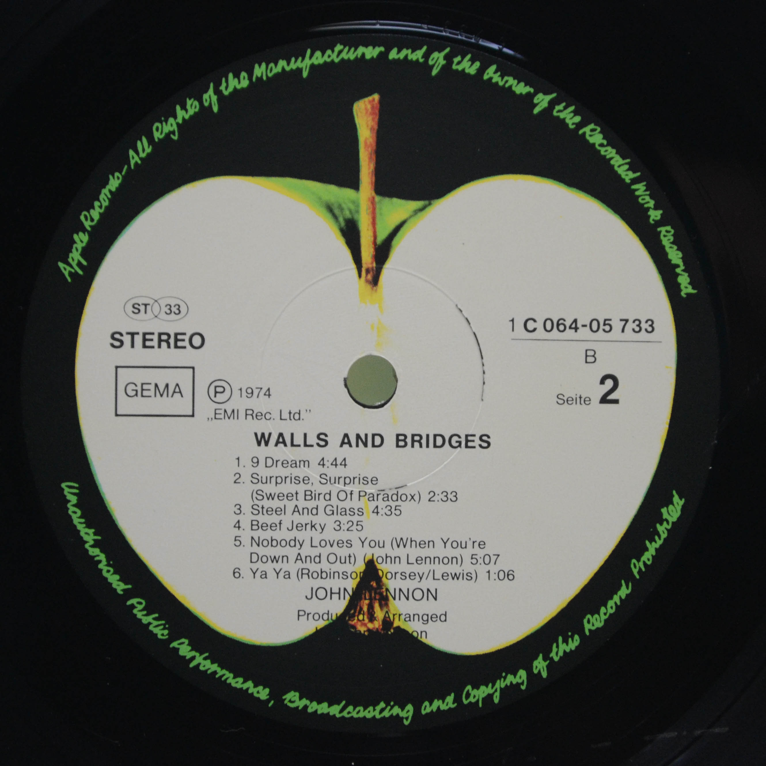 John Lennon — Walls And Bridges (booklet), 1976