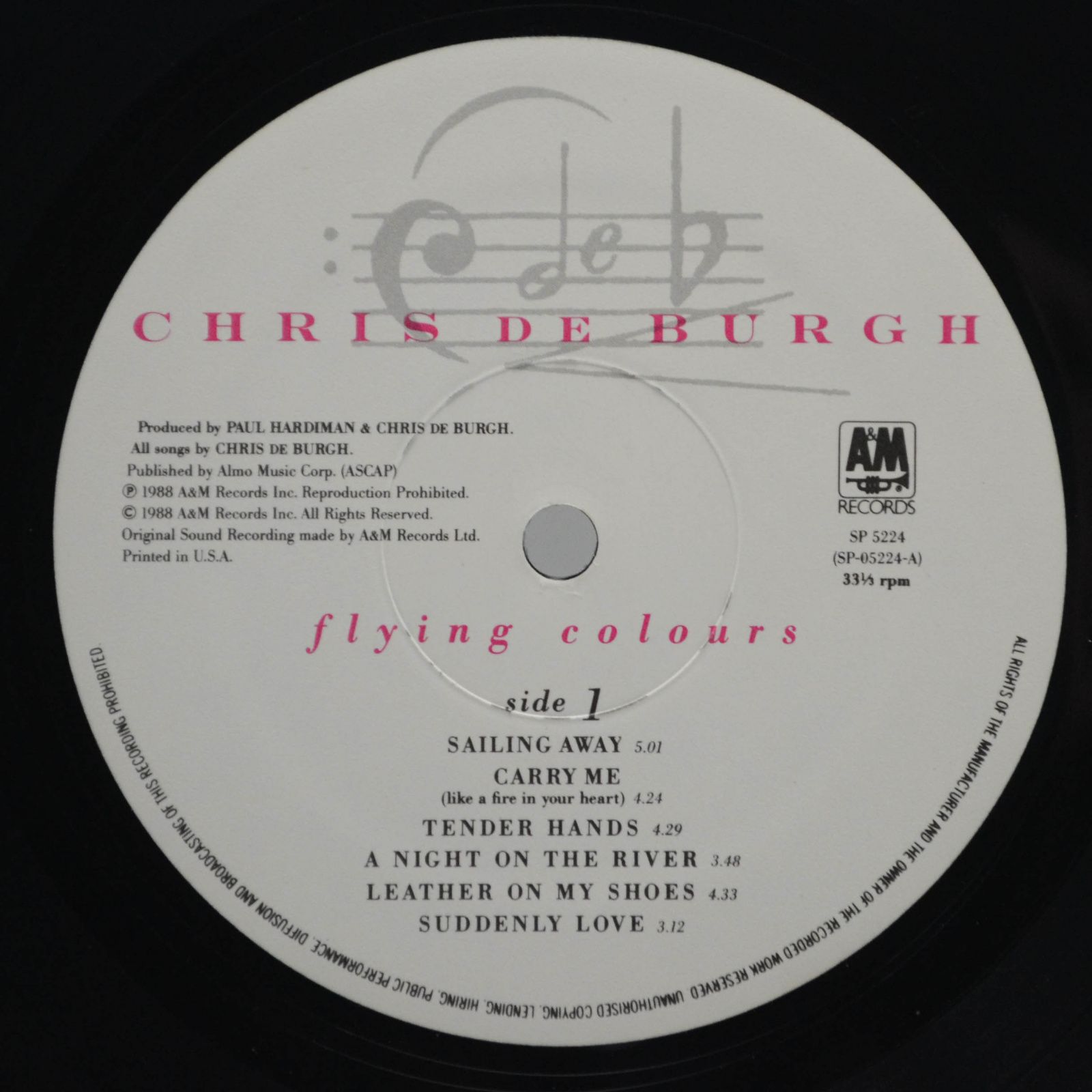 Chris De Burgh — Flying Colours (USA), 1988