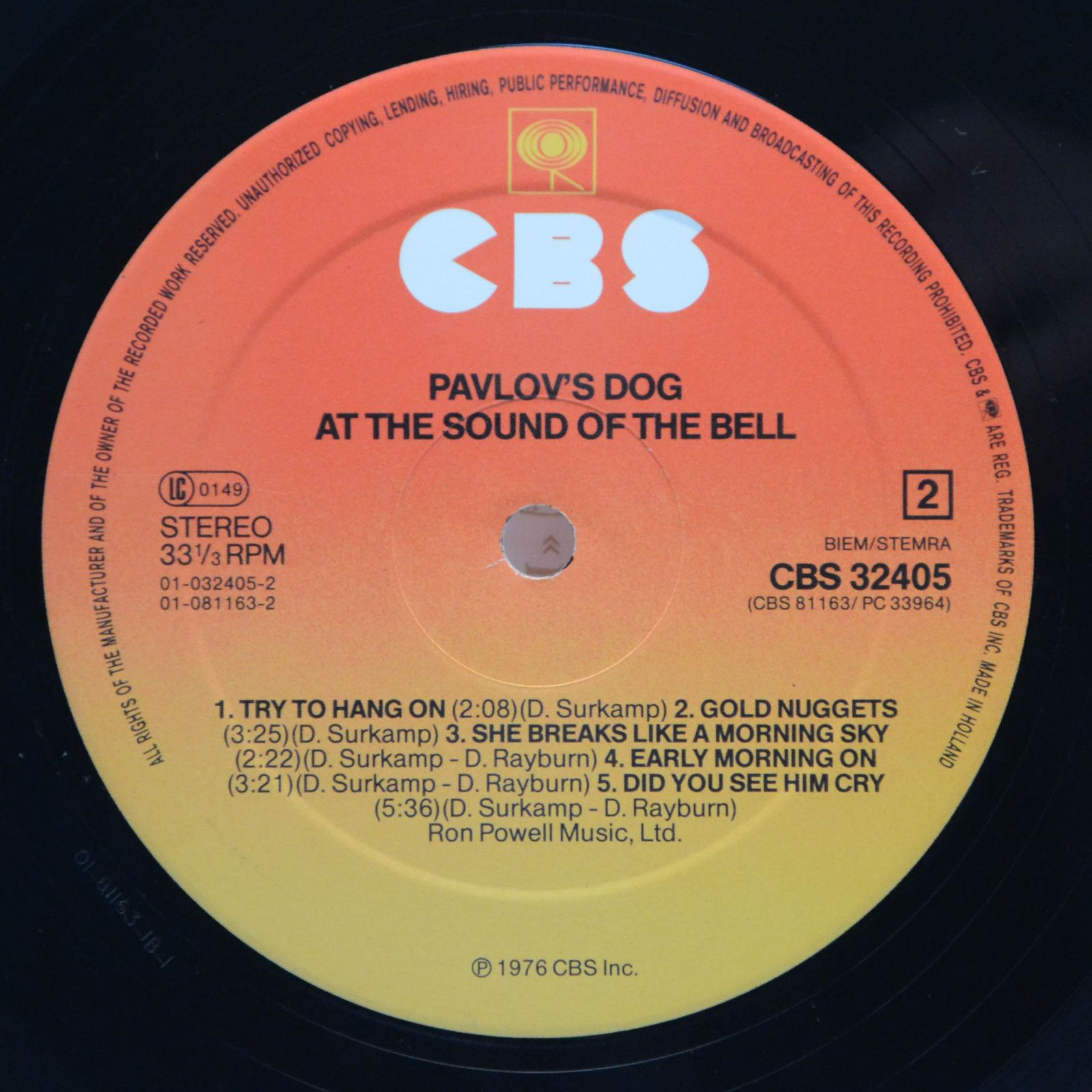 Pavlov's Dog — At The Sound Of The Bell, 1976