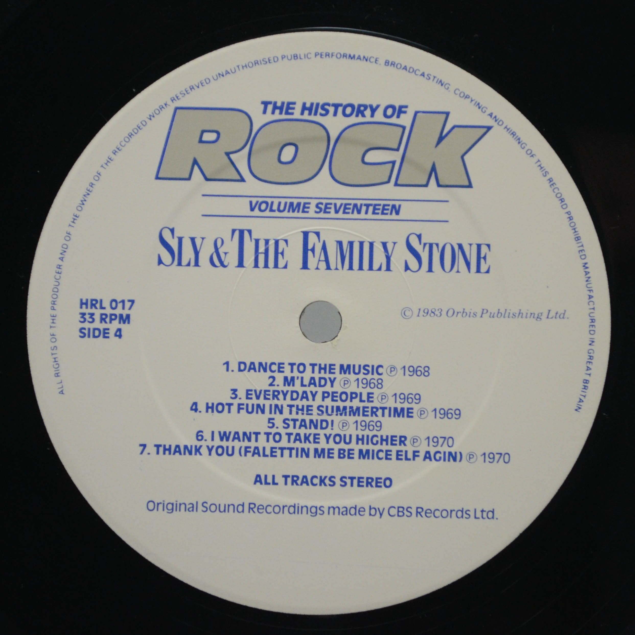 Creedence Clearwater Revival / Ten Years After / Jefferson Airplane / Sly & The Family Stone — The History Of Rock (Volume Seventeen) (2LP, UK), 1983