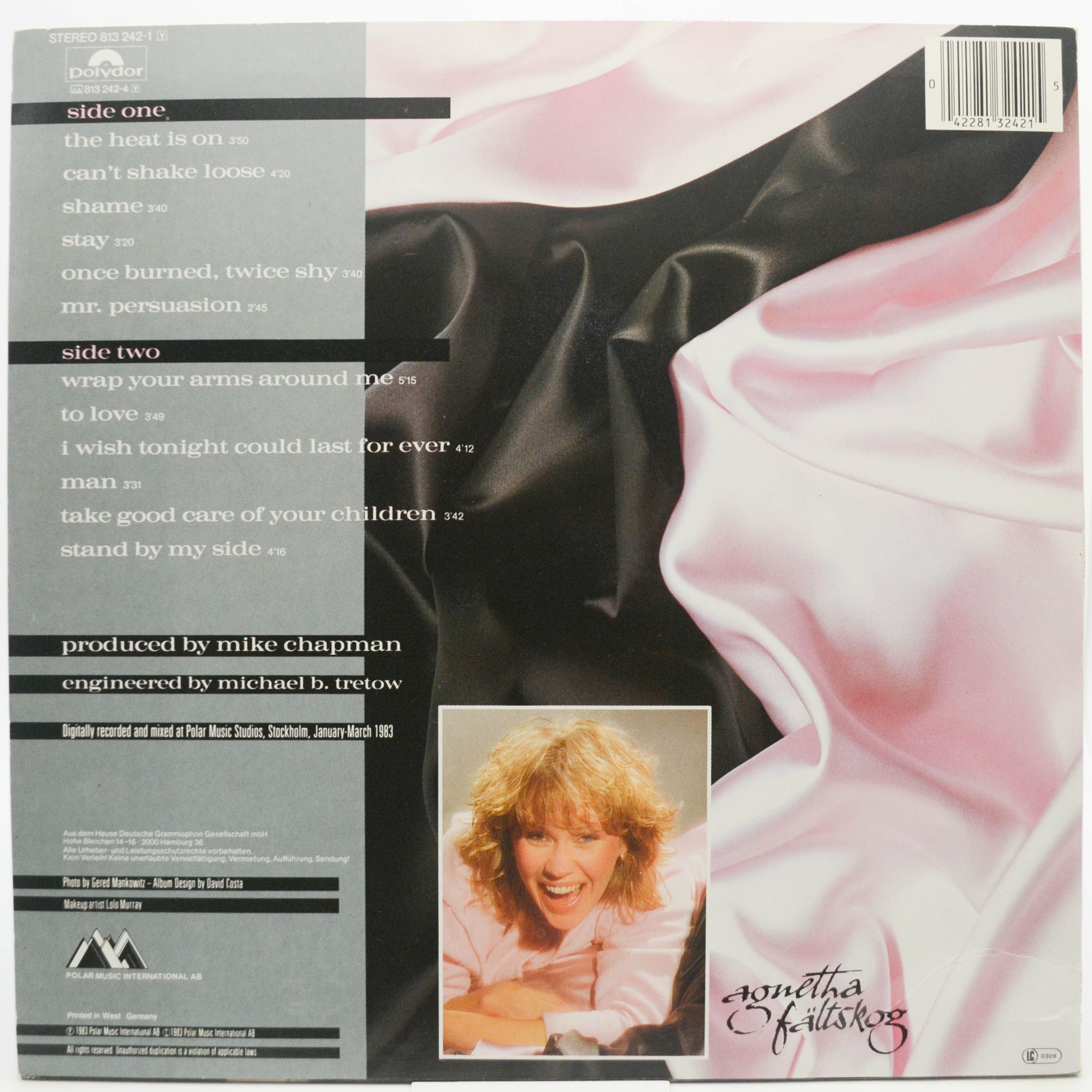 Виниловая пластинка Agnetha Fältskog — Wrap Your Arms Around Me, 1983