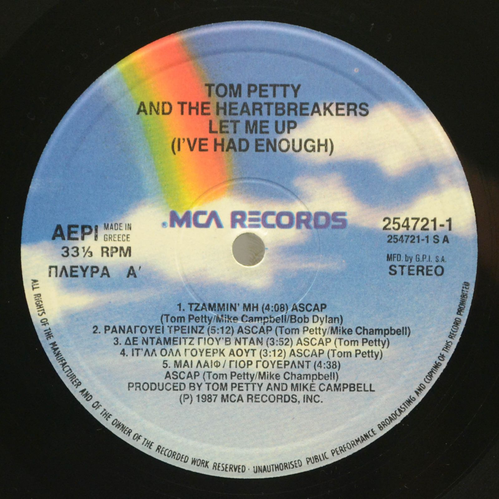 Tom Petty And The Heartbreakers — Let Me Up (I've Had Enough), 1987
