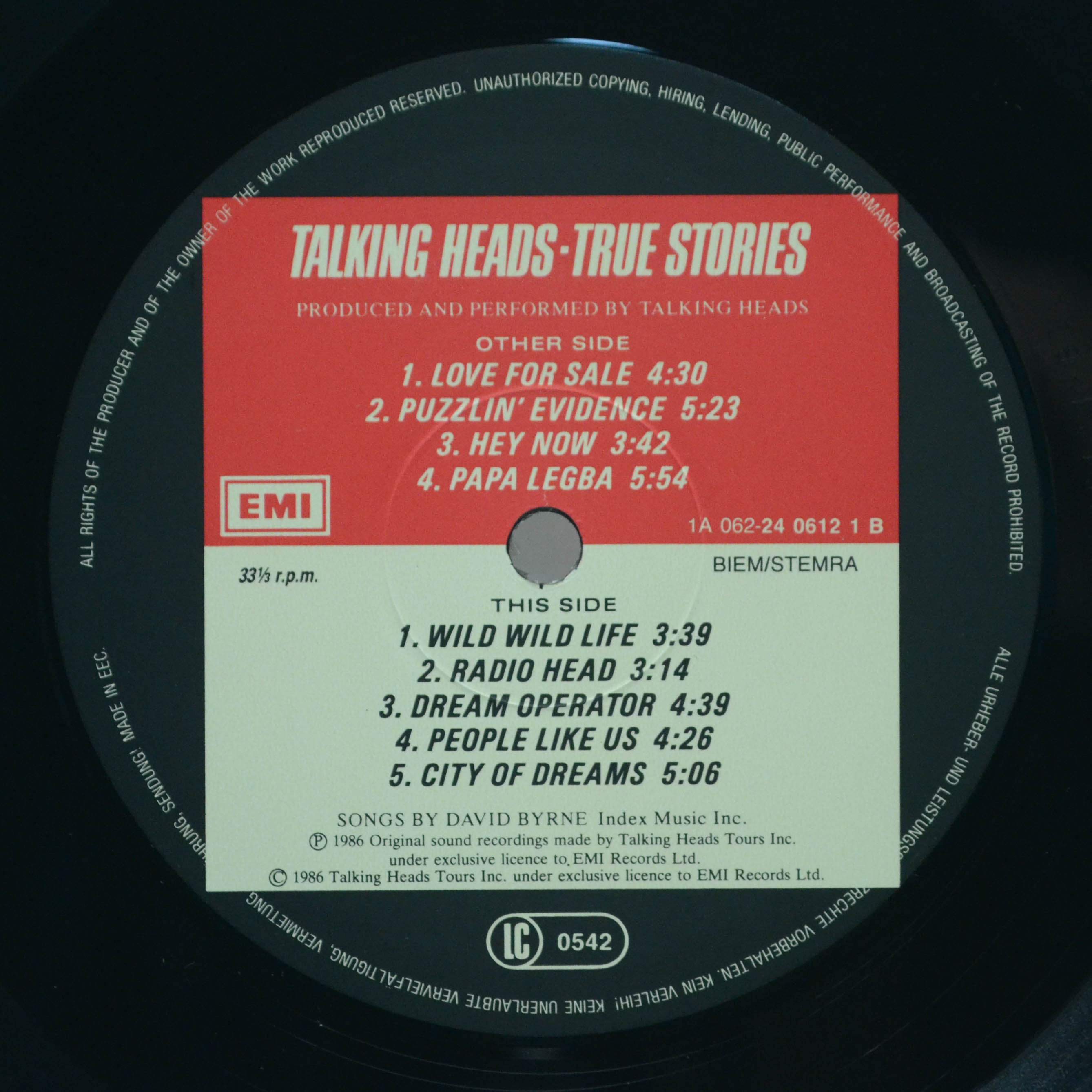 Talking Heads — True Stories, 1986