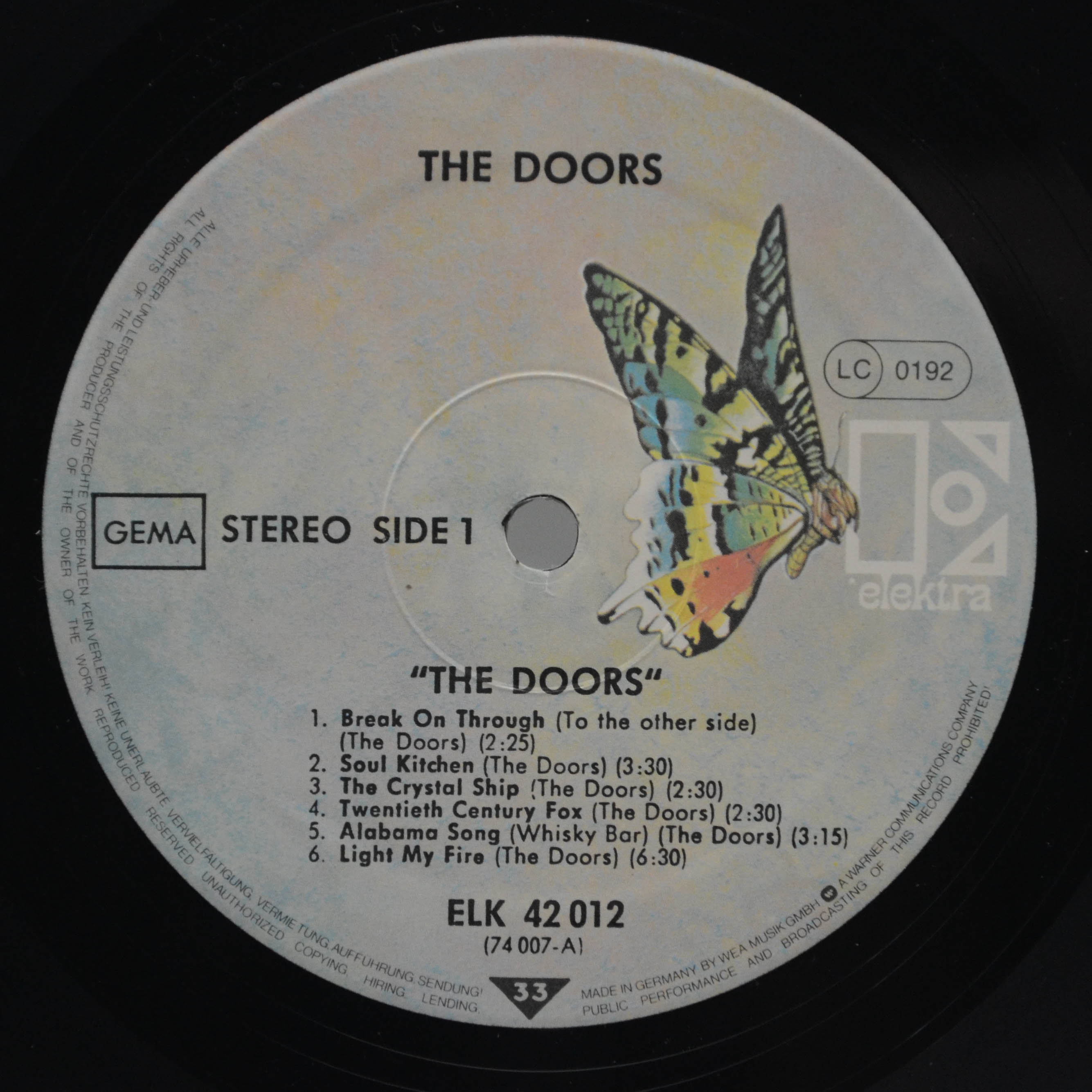 Виниловая пластинка Doors — The Doors, 1967