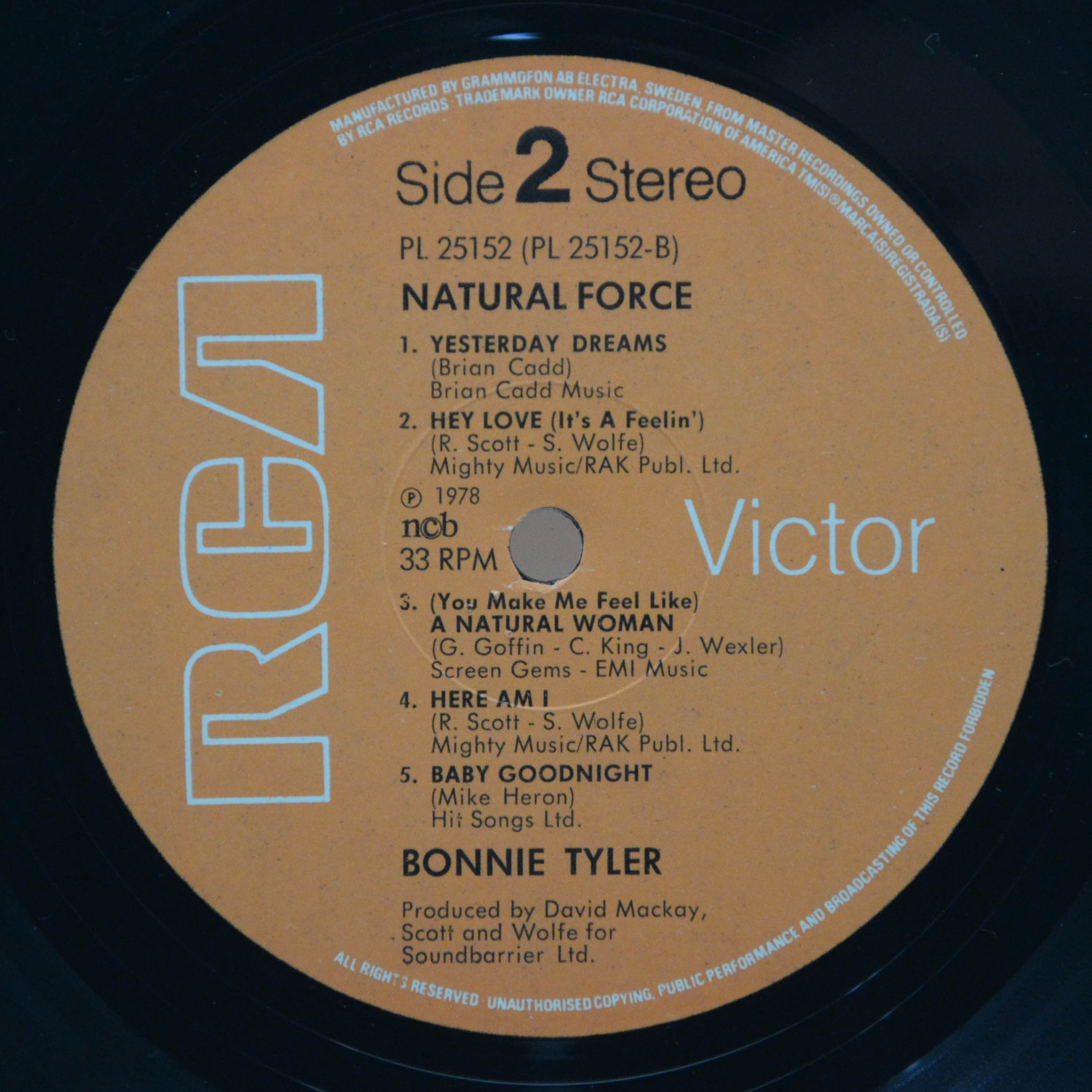 Bonnie Tyler — Natural Force, 1978