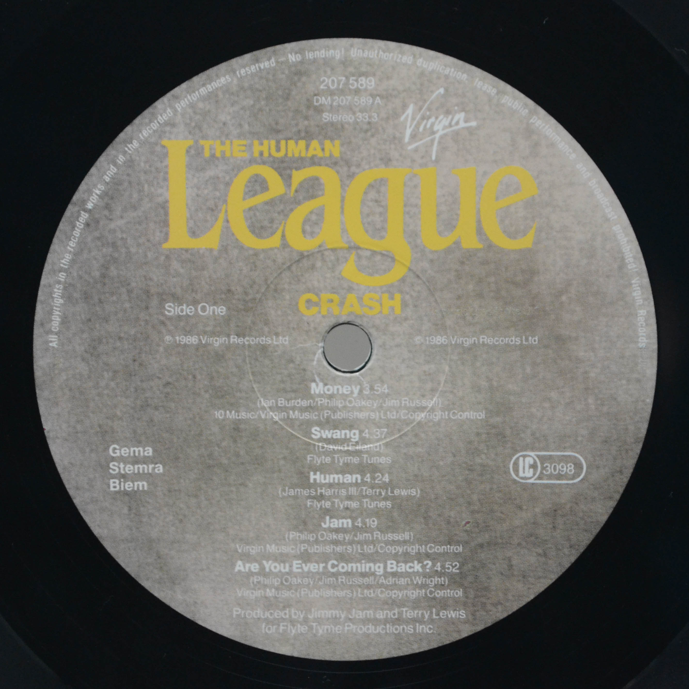 Human League — Crash, 1986