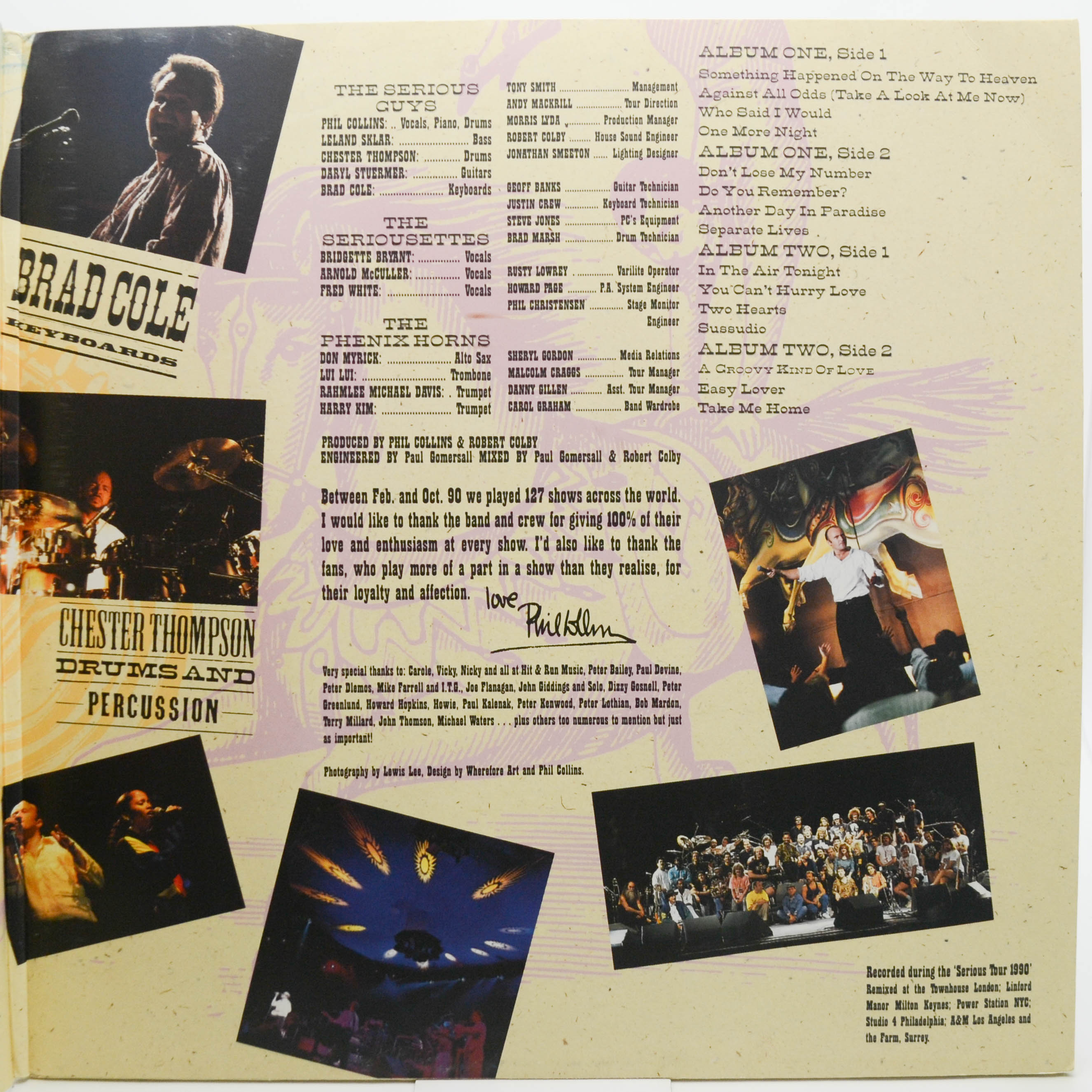 Phil Collins — Serious Hits...Live! (2LP), 1990