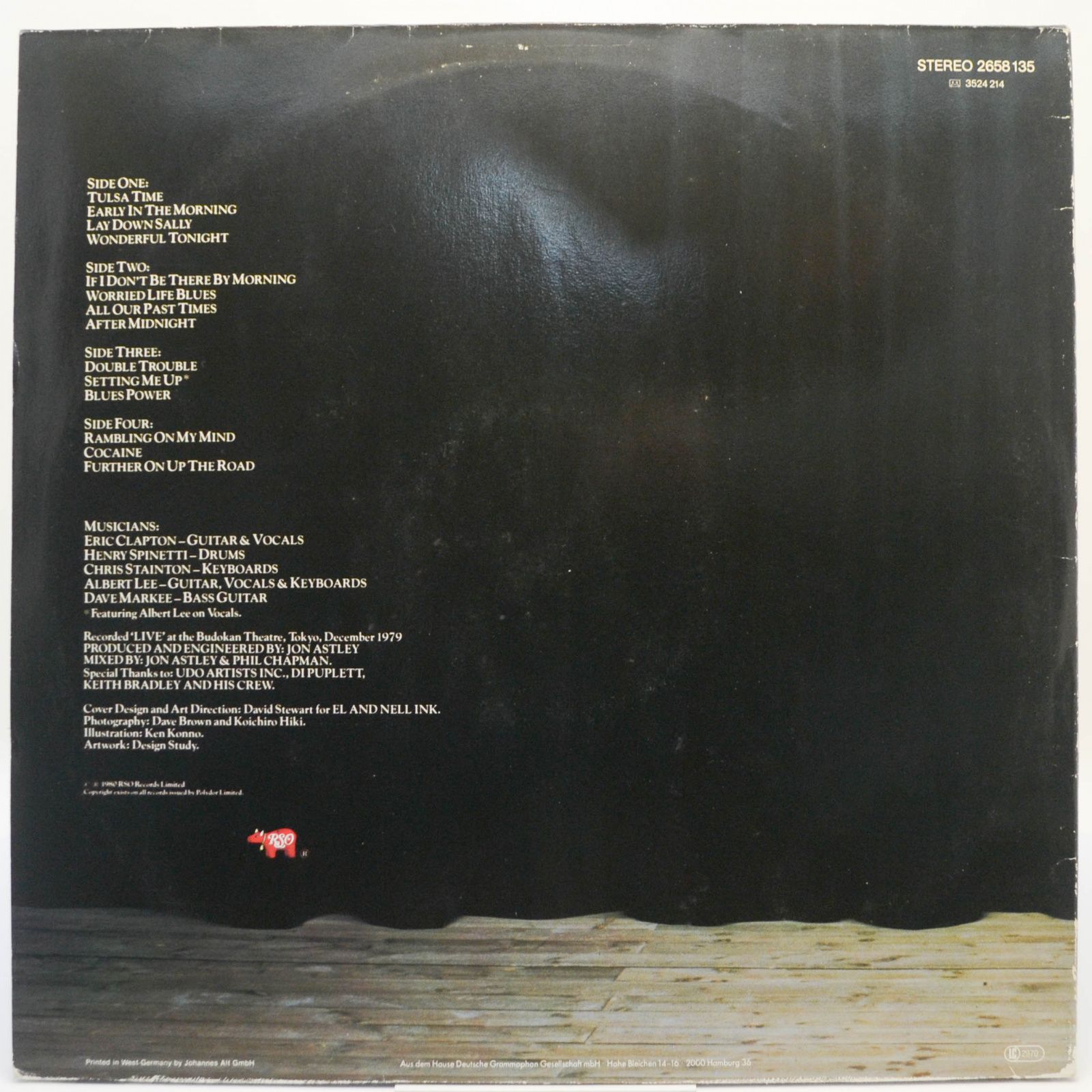 Eric Clapton — Just One Night (2LP), 1980