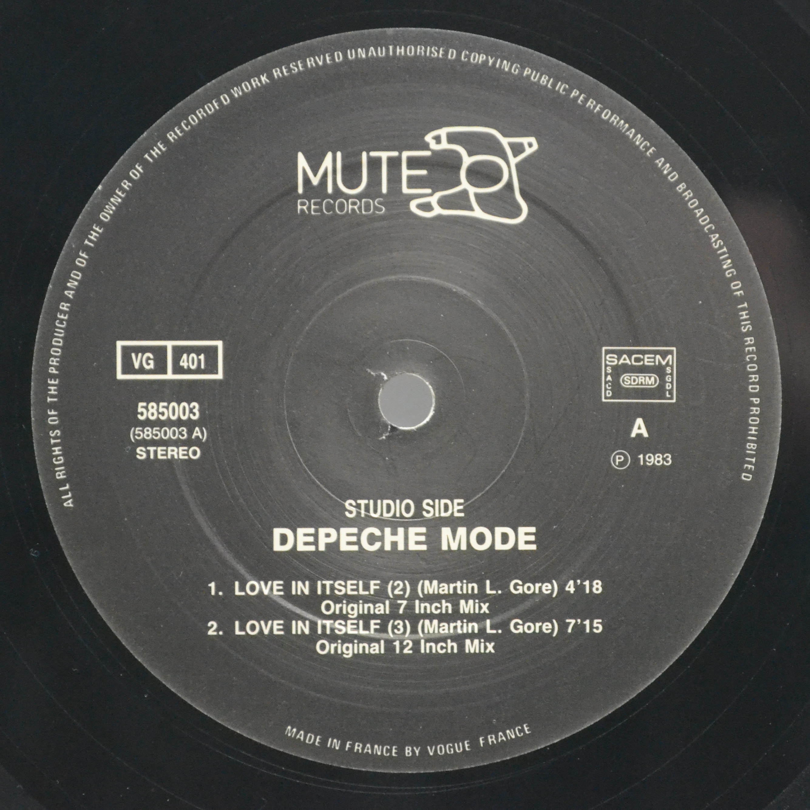 Виниловая пластинка Depeche Mode — Love In Itself∙ 2 ∙ 3 And Live Tracks, 1985