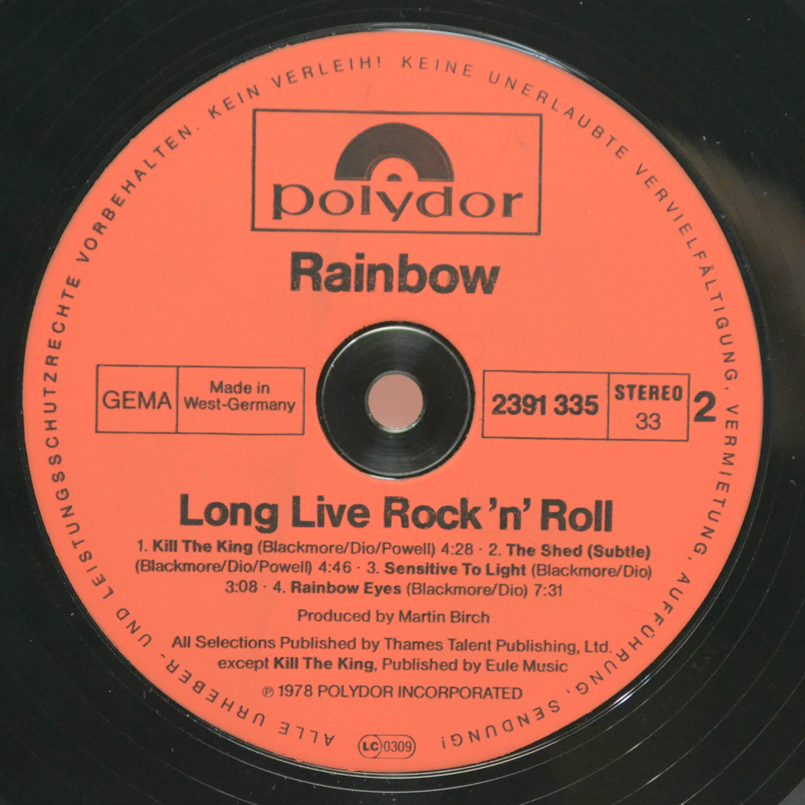 Rainbow — Long Live Rock 'N' Roll, 1978