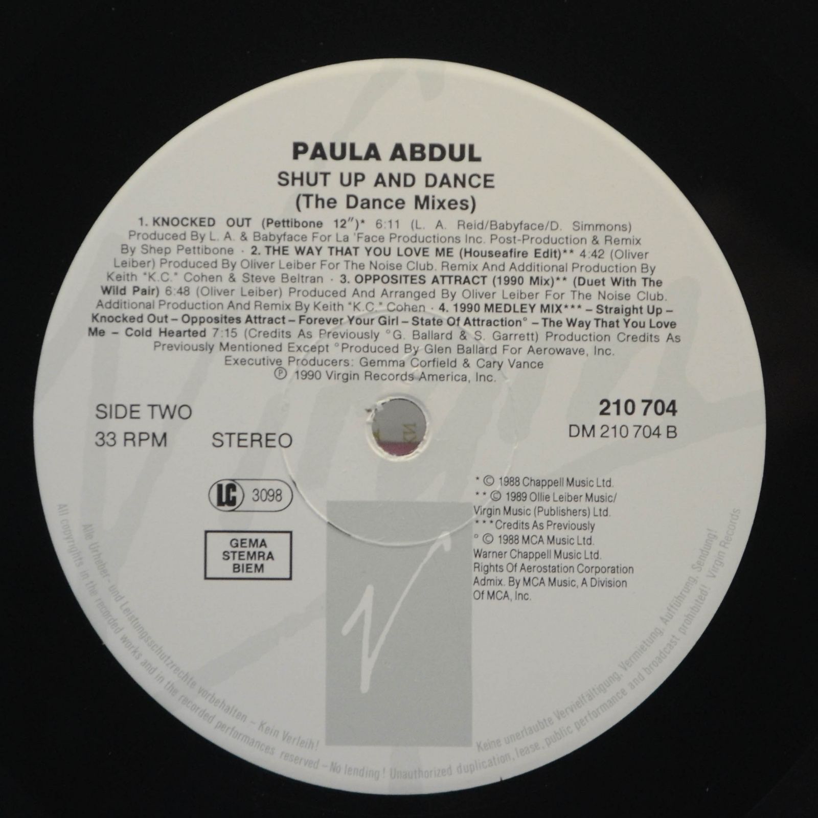 Paula Abdul — Shut Up And Dance (The Dance Mixes), 1990