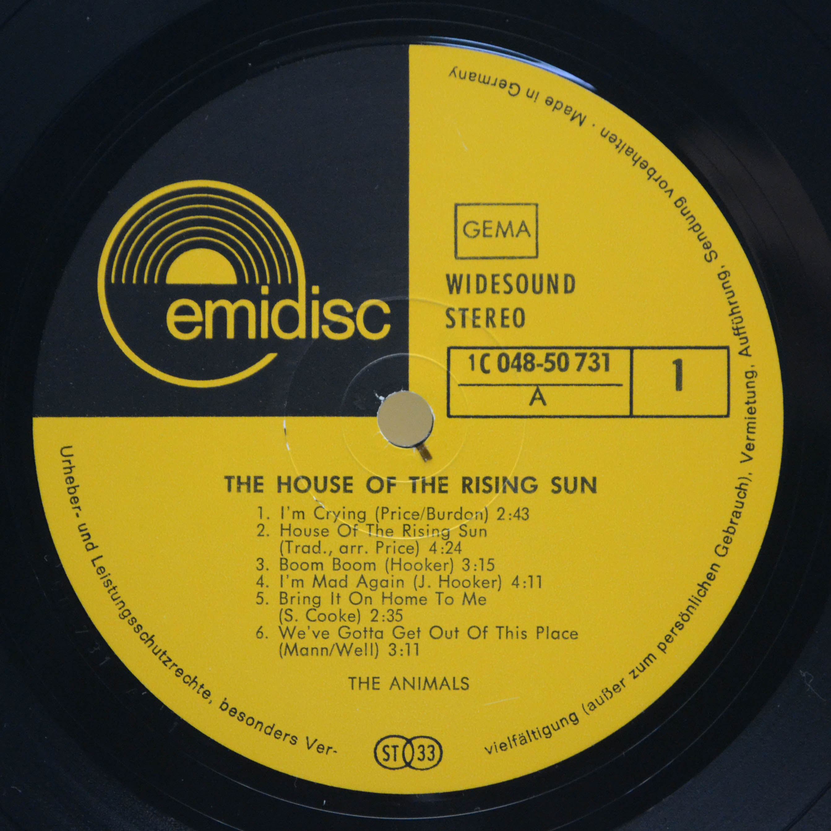 Animals — House Of The Rising Sun, 1968