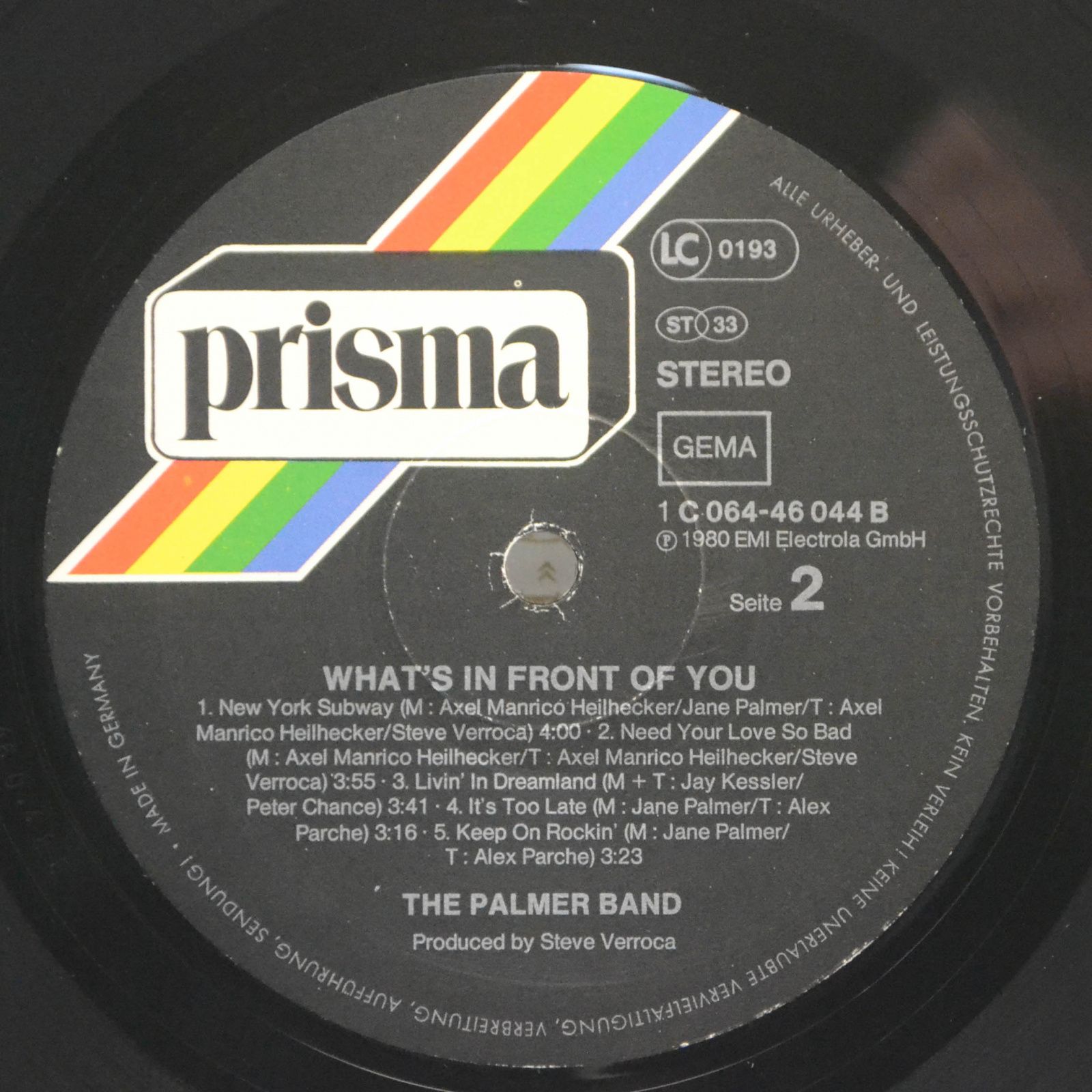 Palmer Band — What's In Front Of You, 1980