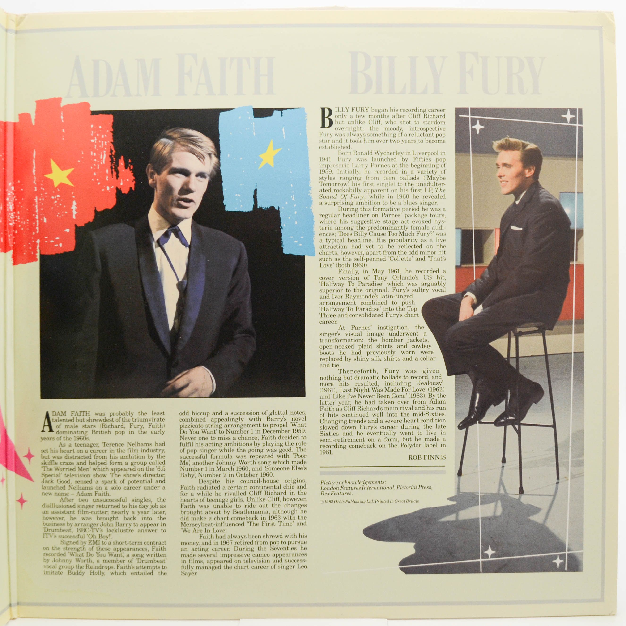 Cliff Richard / The Shadows / Adam Faith / Billy Fury — The History Of Rock (Volume Five) (2LP, UK), 1982