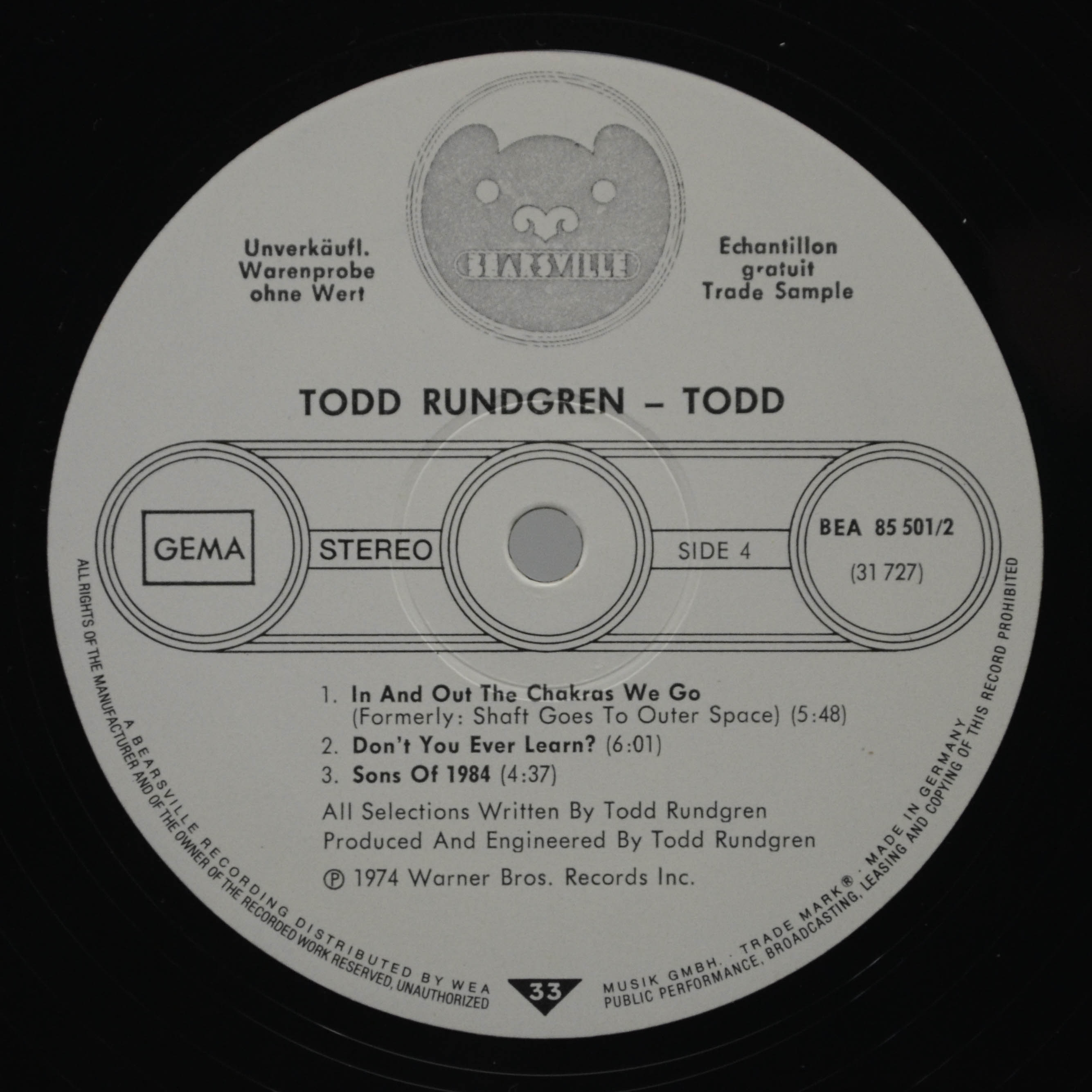 Todd Rundgren — Todd (2LP), 1974