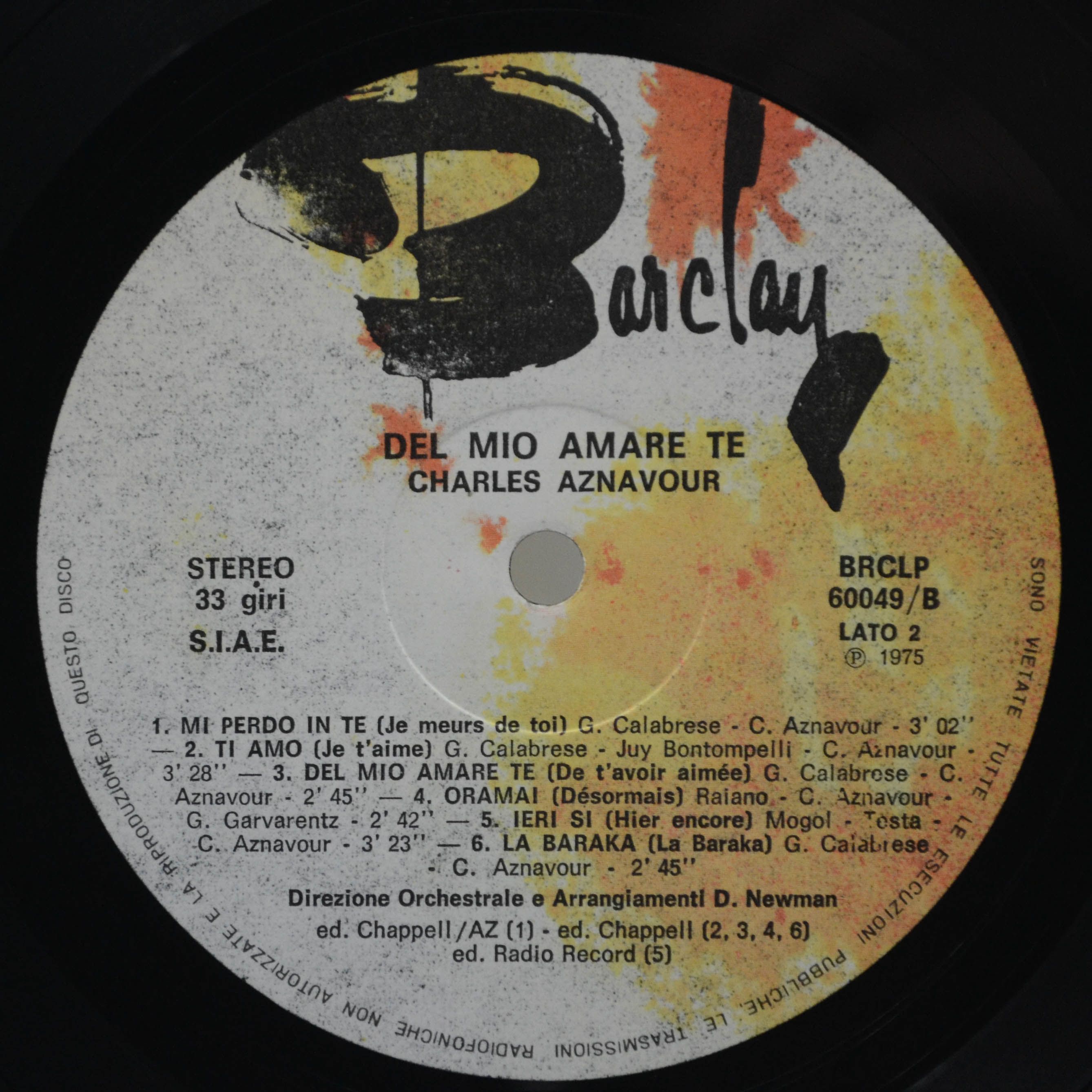 Aznavour — Del Mio Amare Te, 1975