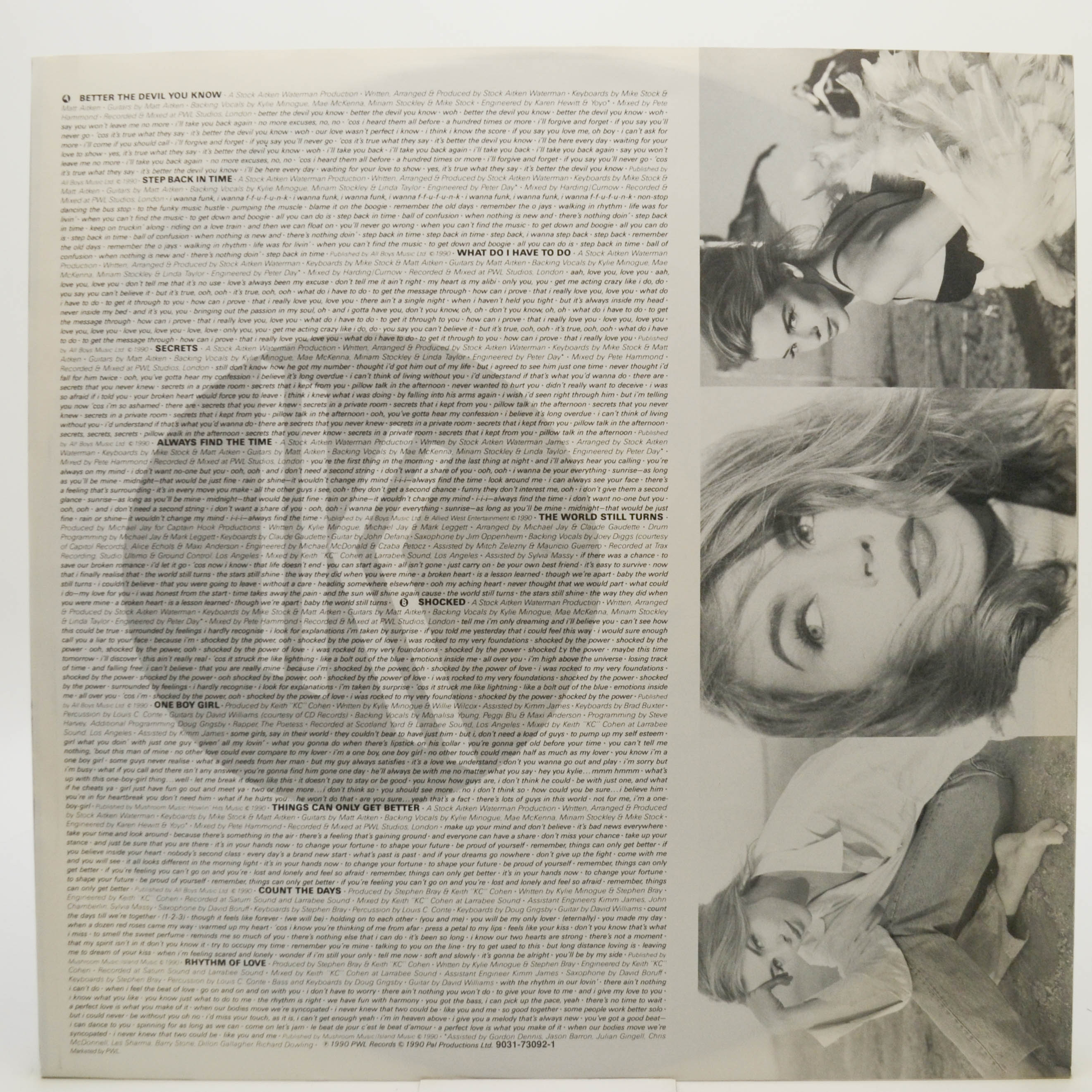 Kylie Minogue — Rhythm Of Love, 1990