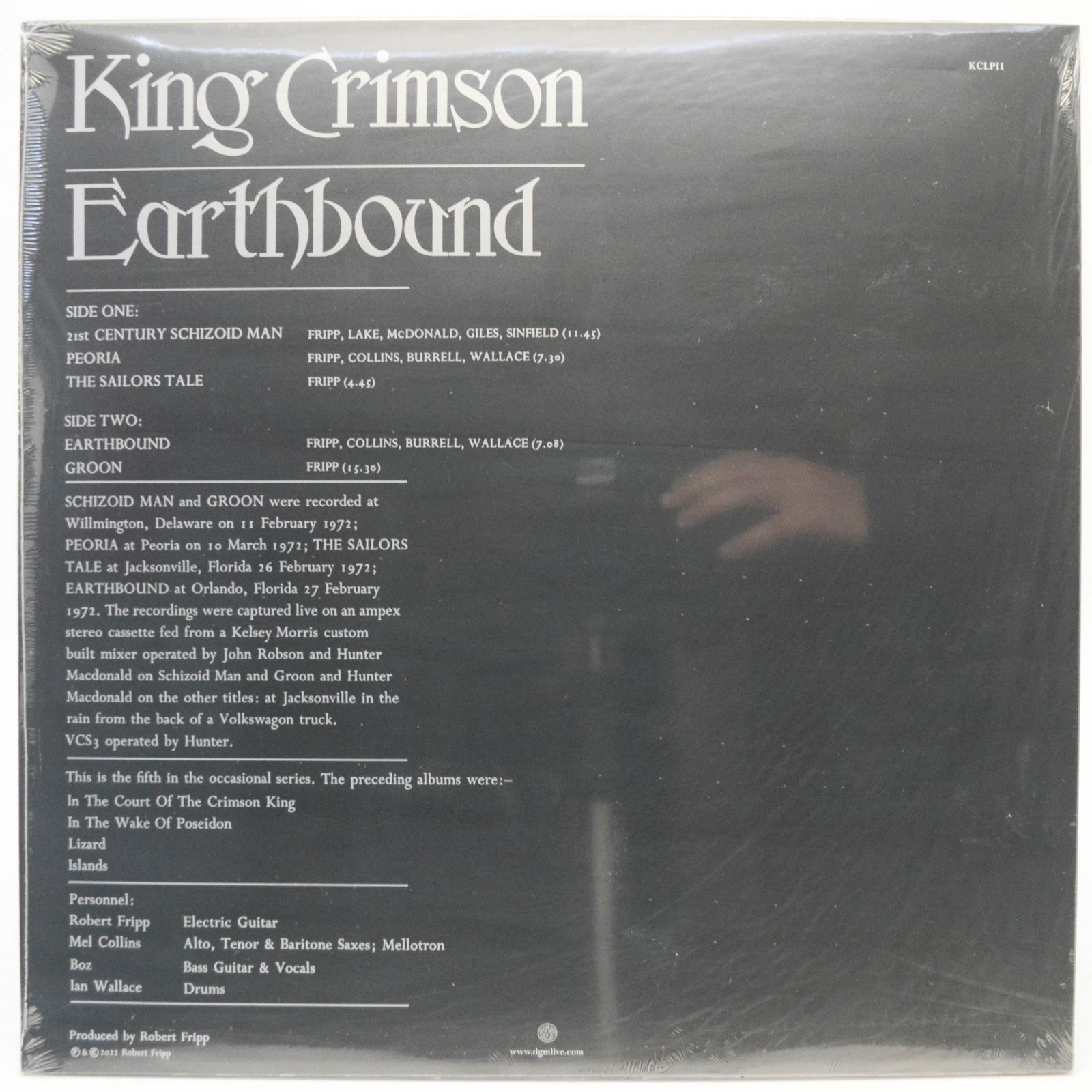King Crimson — Earthbound (UK), 1972