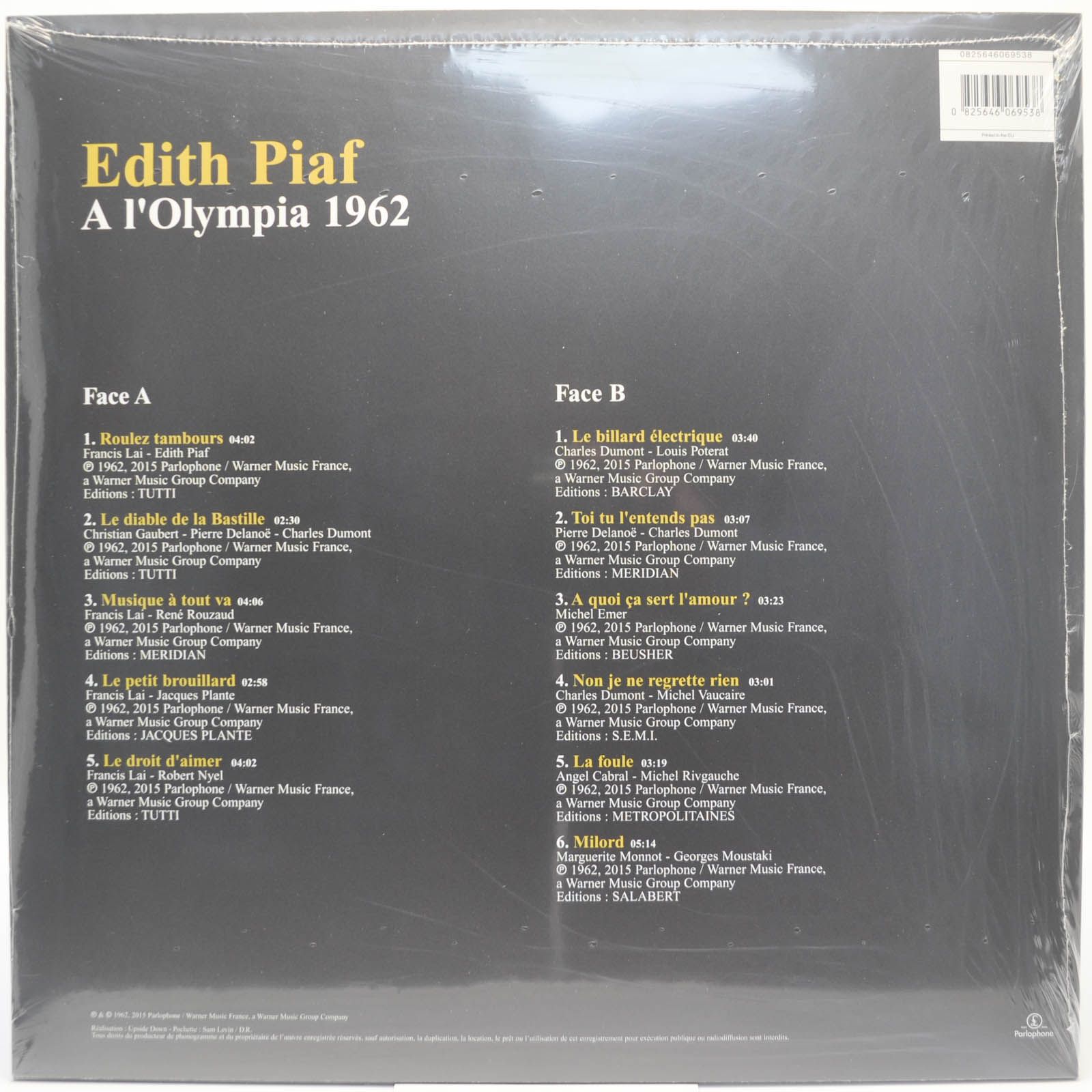 Edith Piaf — A l'Olympia 1962 (France), 1962