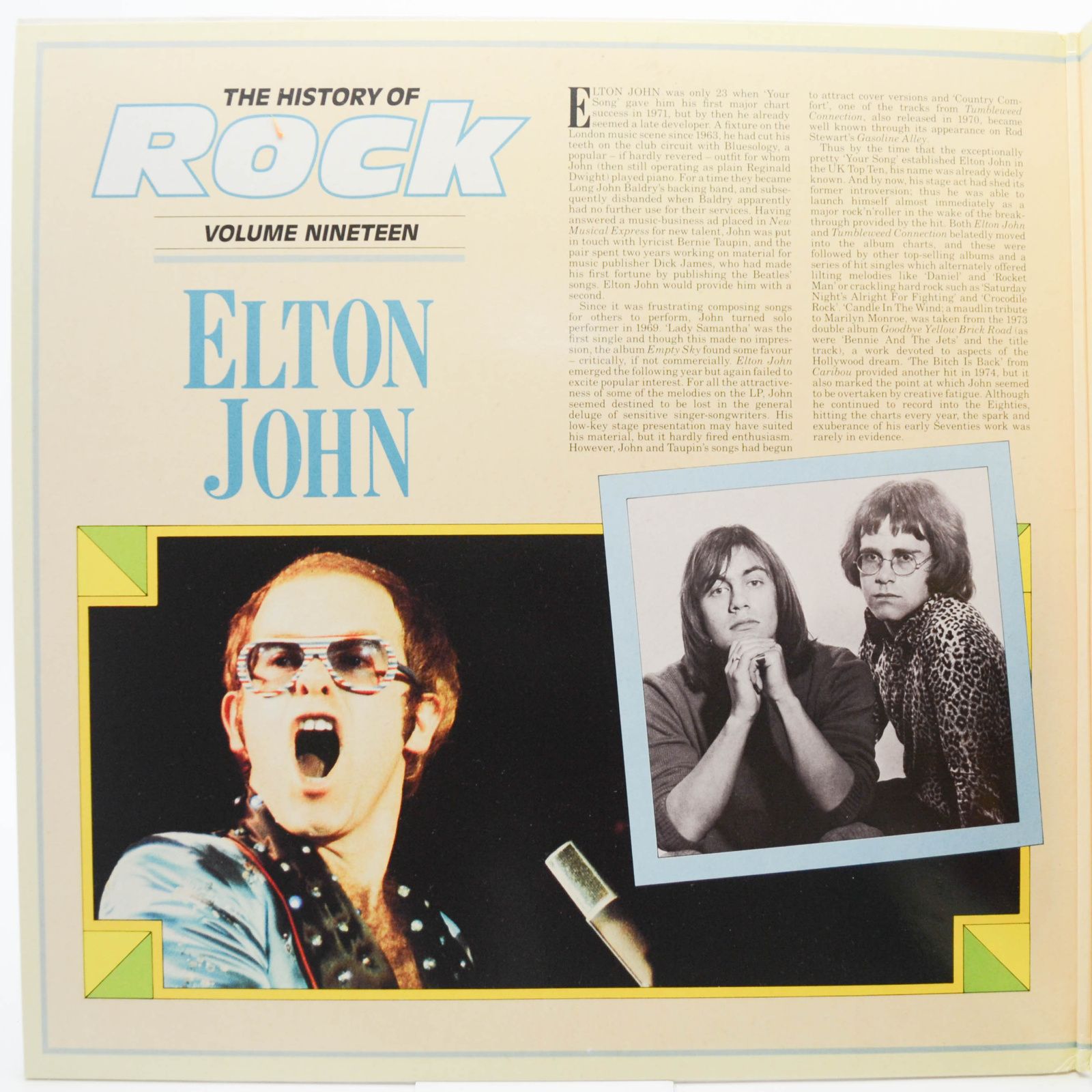 Elton John / Chicago — The History Of Rock (Volume Nineteen) (2LP, UK), 1983