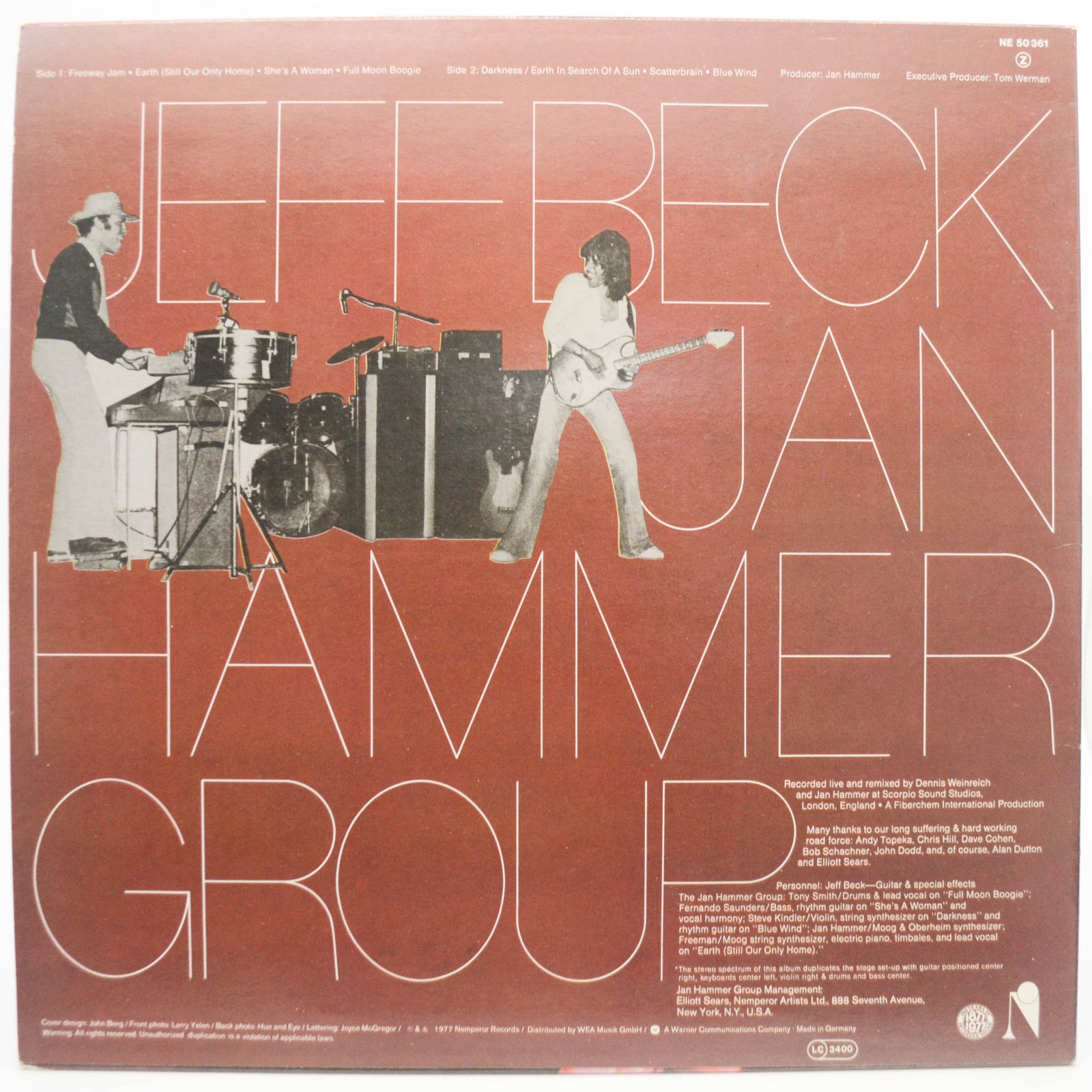 Jeff Beck With The Jan Hammer Group — Live, 1977