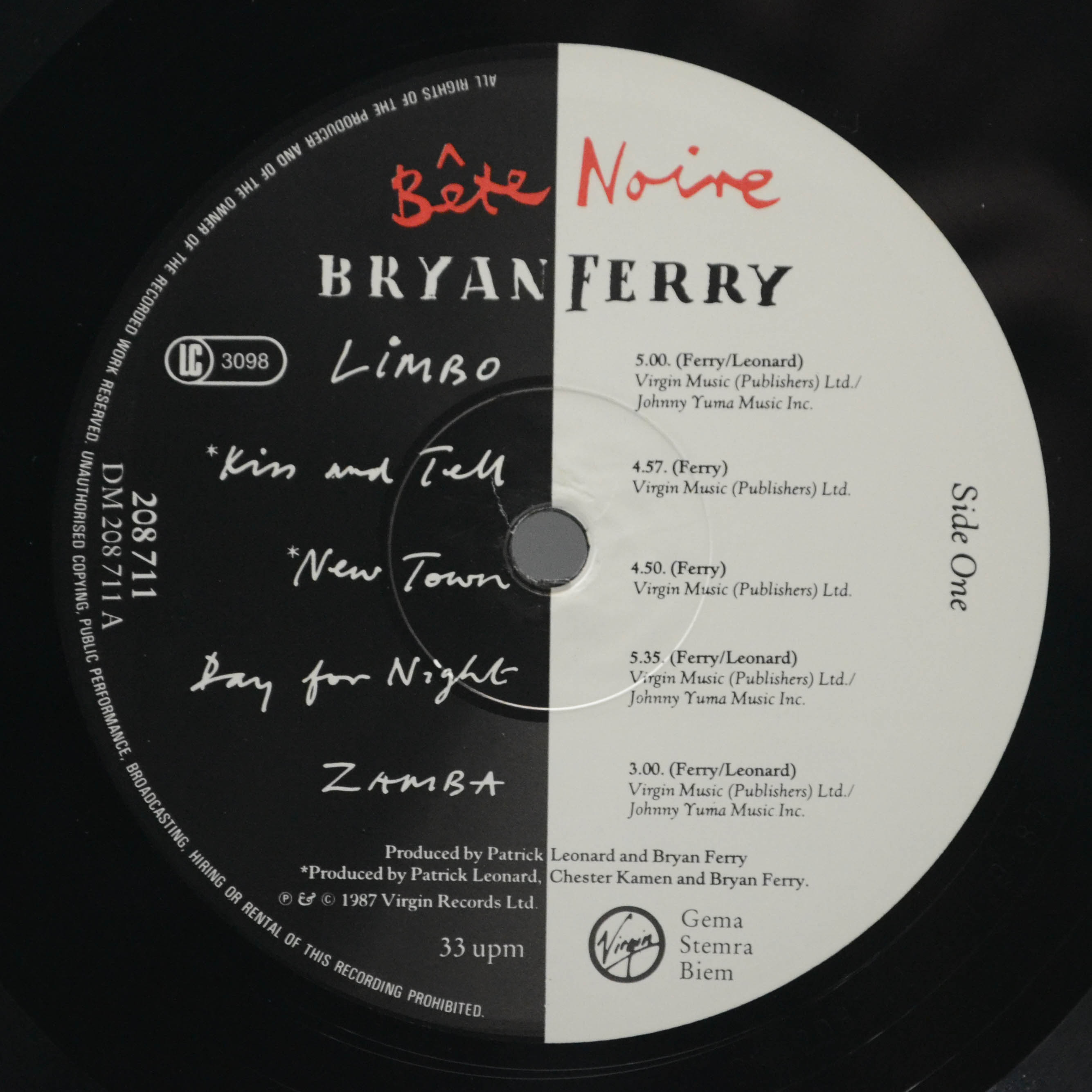 Bryan Ferry — Bête Noire, 1987