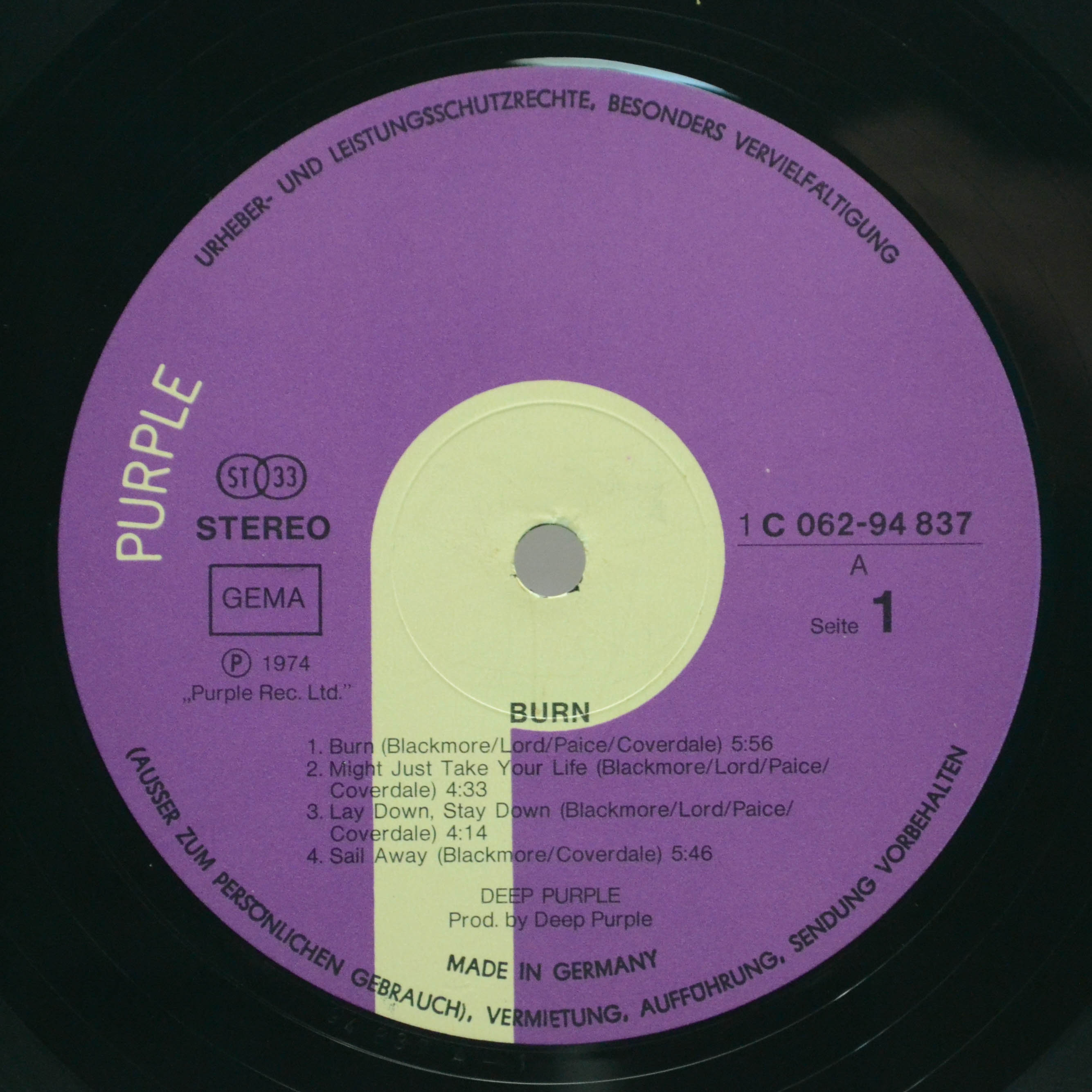 Deep Purple — Burn, 1974