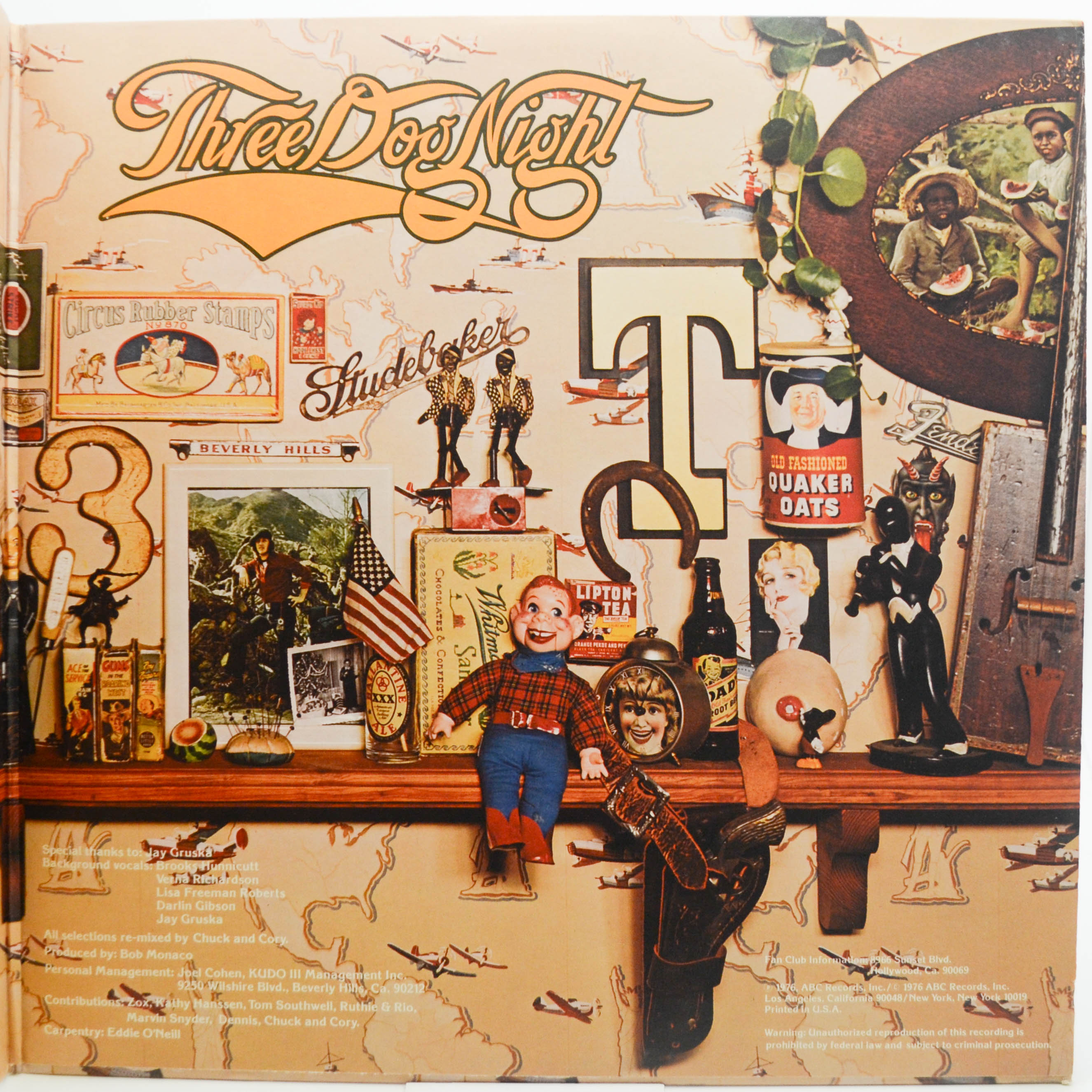 Виниловая пластинка Three Dog Night — American Pastime (1-st, USA), 1976
